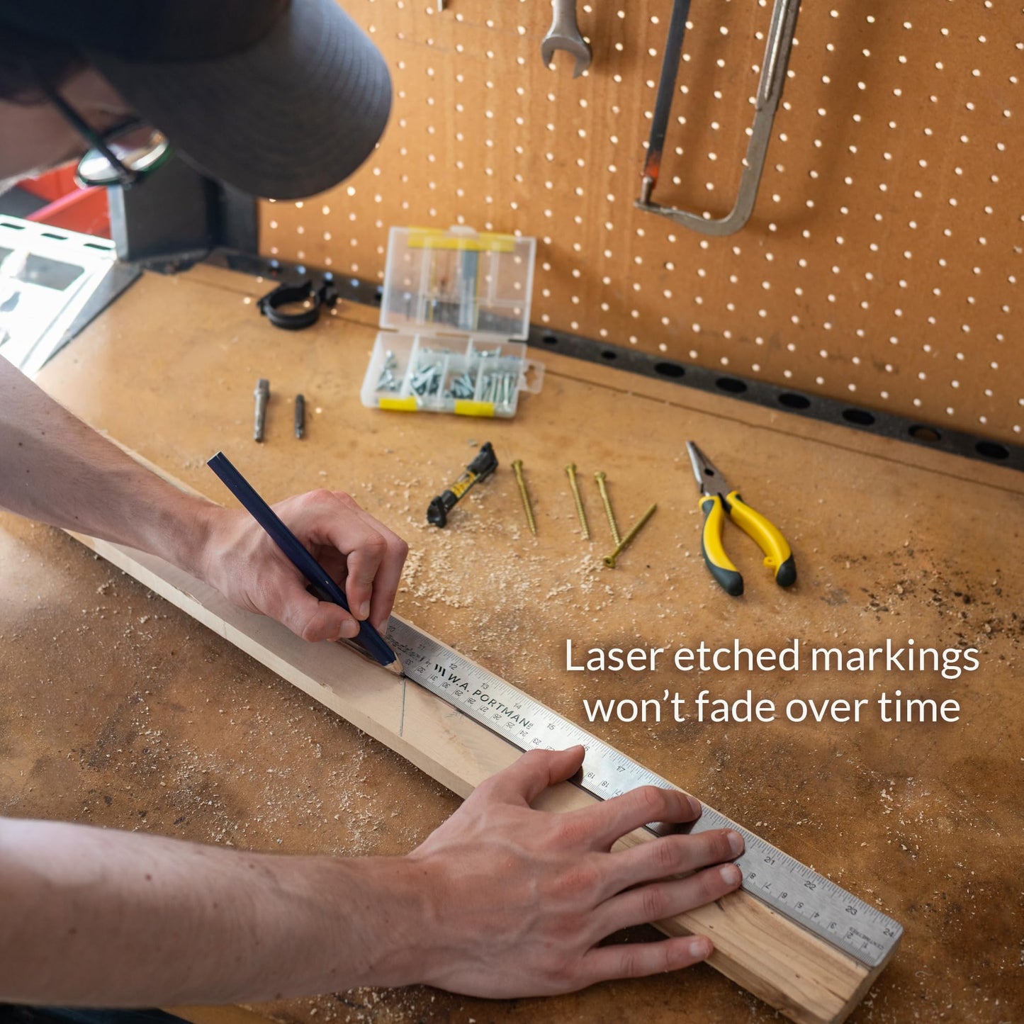 24 Inch Non Slip Steel Ruler Pack of 10-24 Inch High Grade Flexible Stainless Steel Ruler 10 Pack Set with Non Slip Cork Base for Excellent Precision and Accuracy (10 Pack).