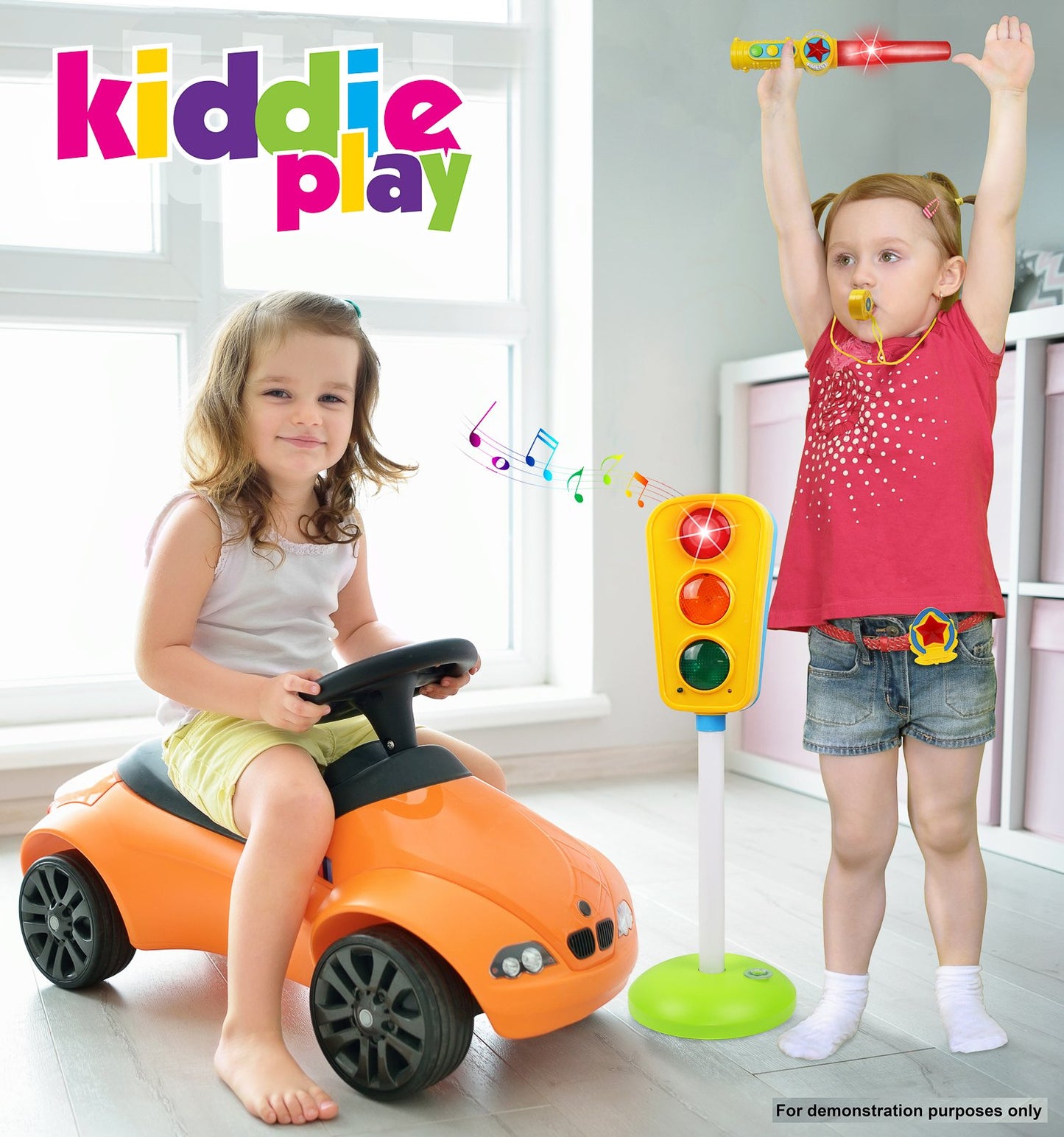 Kiddie Play Traffic Light Toy for Kids Cars and Bikes with Real Working Lights and Sounds Teaches Safety Rules Educational Stop and Go Signal for Toddlers and Preschoolers