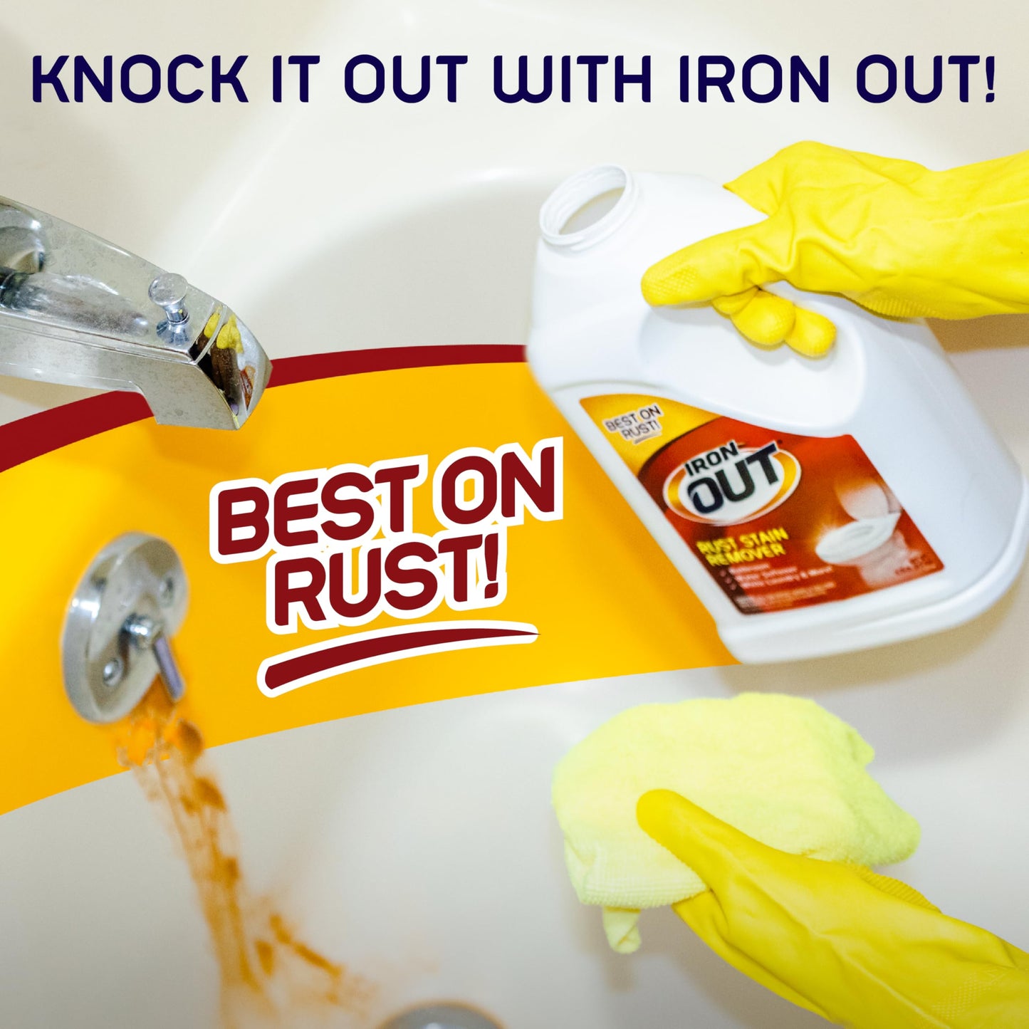 Iron OUT Rust Stain Remover Powder, Remove Rust Stains In Bathrooms, Kitchens, Appliances, Laundry, And Outdoors, 4.75 Pound Bottle