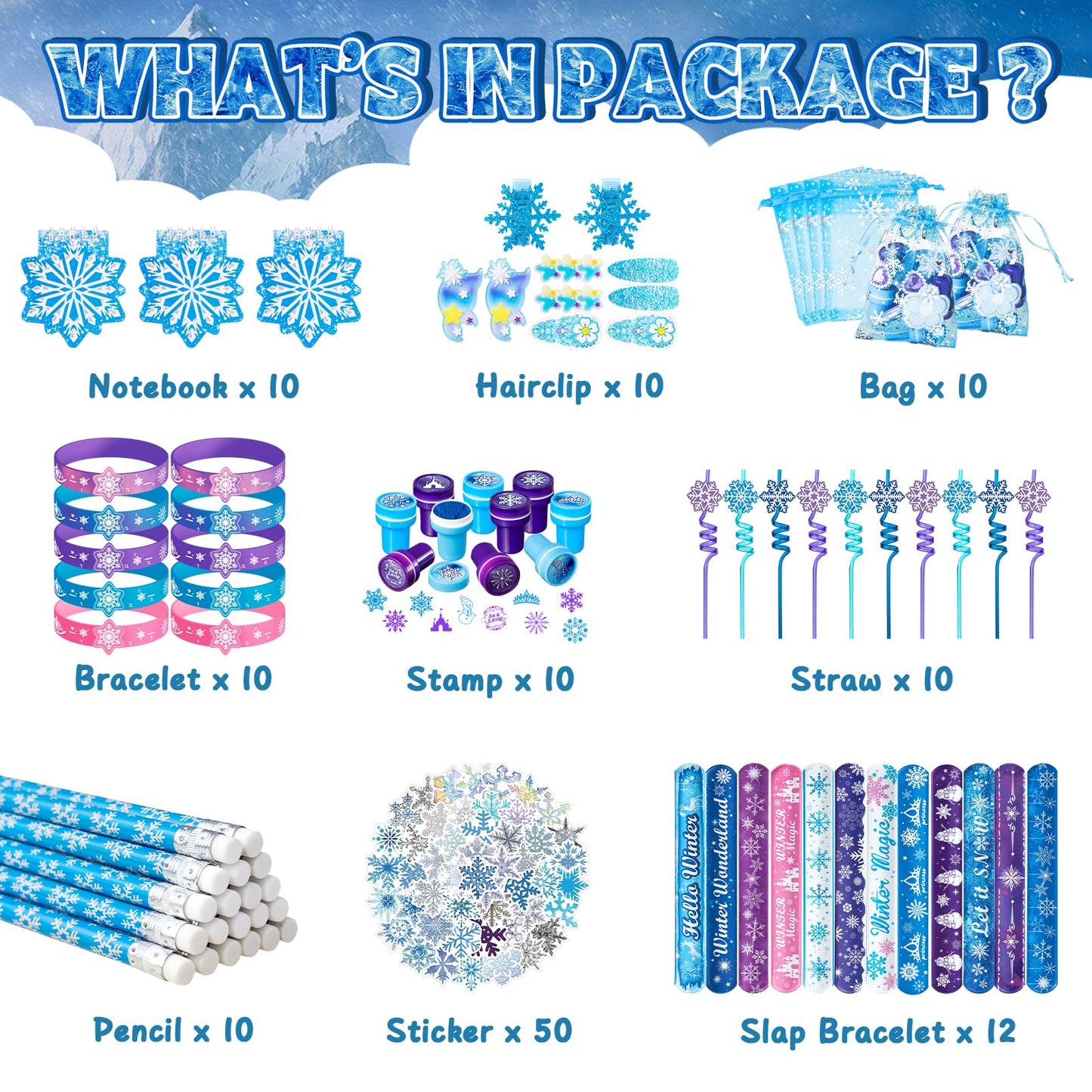 126 Pcs Frozen Party Favors Birthday Supplies for Girls Kids, Gift Bags Frozen Filler Goodie Bag Stuffers Frozen Birthday Party Supplies