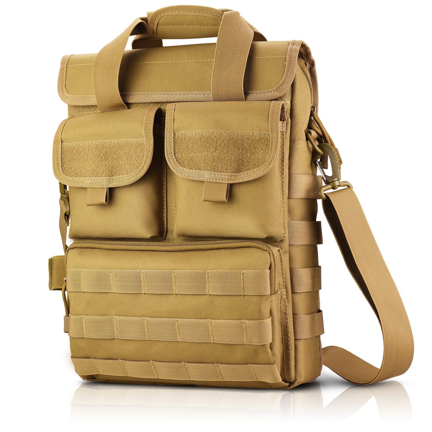 Tactical Briefcase Military Laptop Messenger Bag Computer Shoulder Bag Engineers Men Handbags Heavy Duty with Shoulder Strap, Multiple Pouches & Compartments