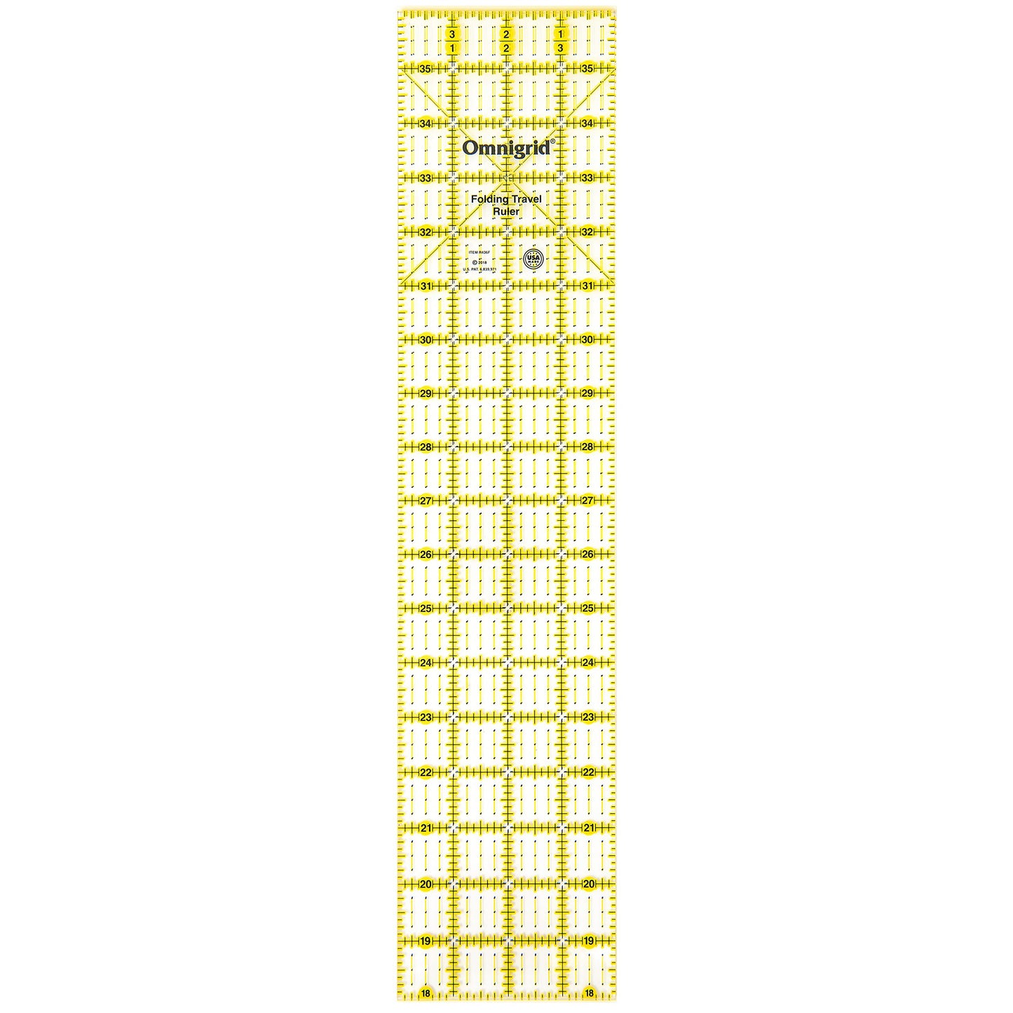 Omnigrid Folding Ruler, 4 x 36-Inch, Clear