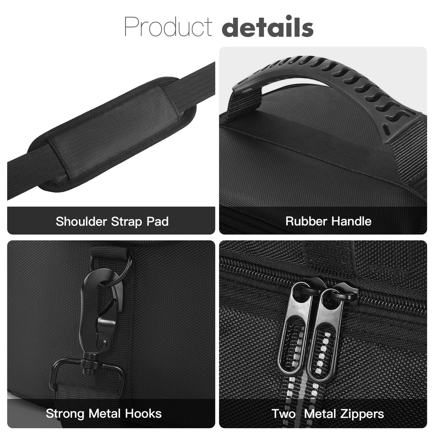 Carrying Case Compatible with ECOFLOW River 2 MAX Portable Power Station, Travel Storage Bag with Zipper Windows for Generator, Charging Cable and Accessories