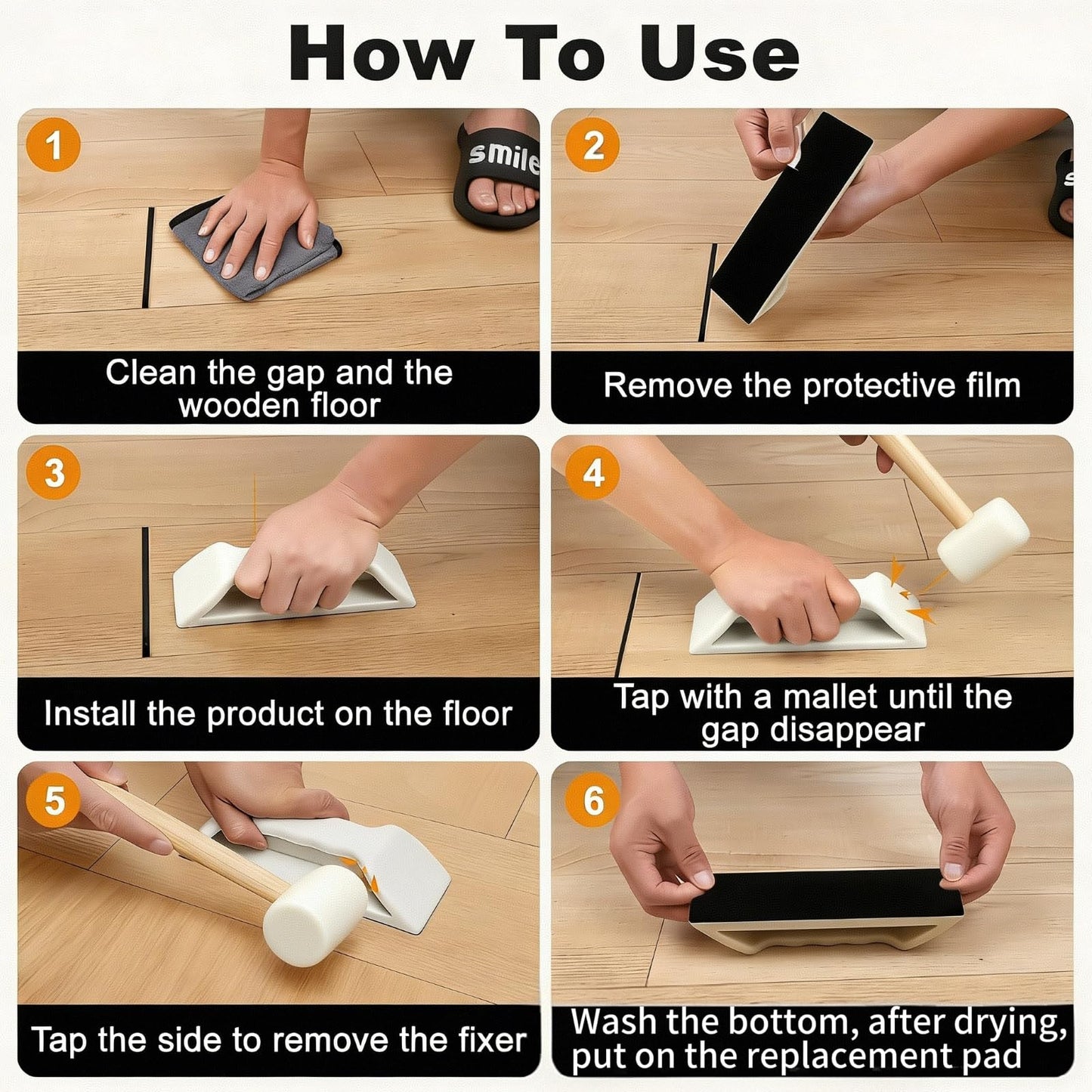 Floor Gap Fixer Tool, Violetfox Heavy-Duty Plank Grabber Laminate Flooring Tools Wood Floor Repair LVP Installation Kit (New Version)