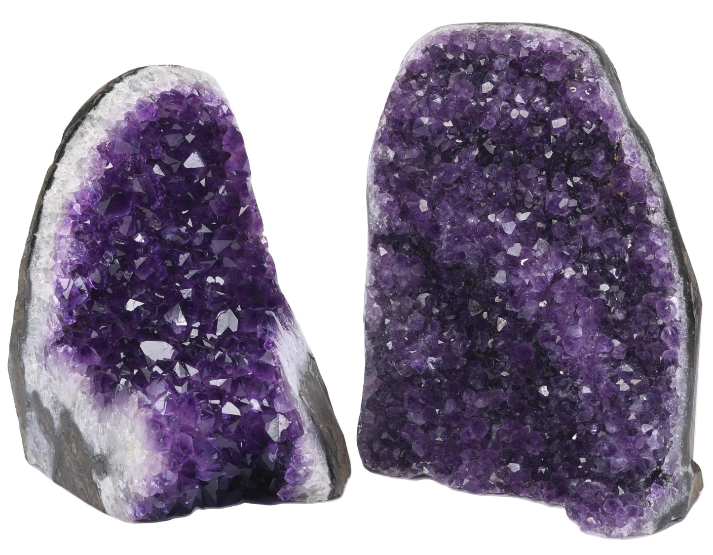 Premium Amethyst Geode Stone Cluster [3 to 3.5 lb.] - Each Piece is Unique & Natural - Real Raw Healing Crystal Rock from Uruguay - Deep Purple Decoration - FREE Selenite Wand