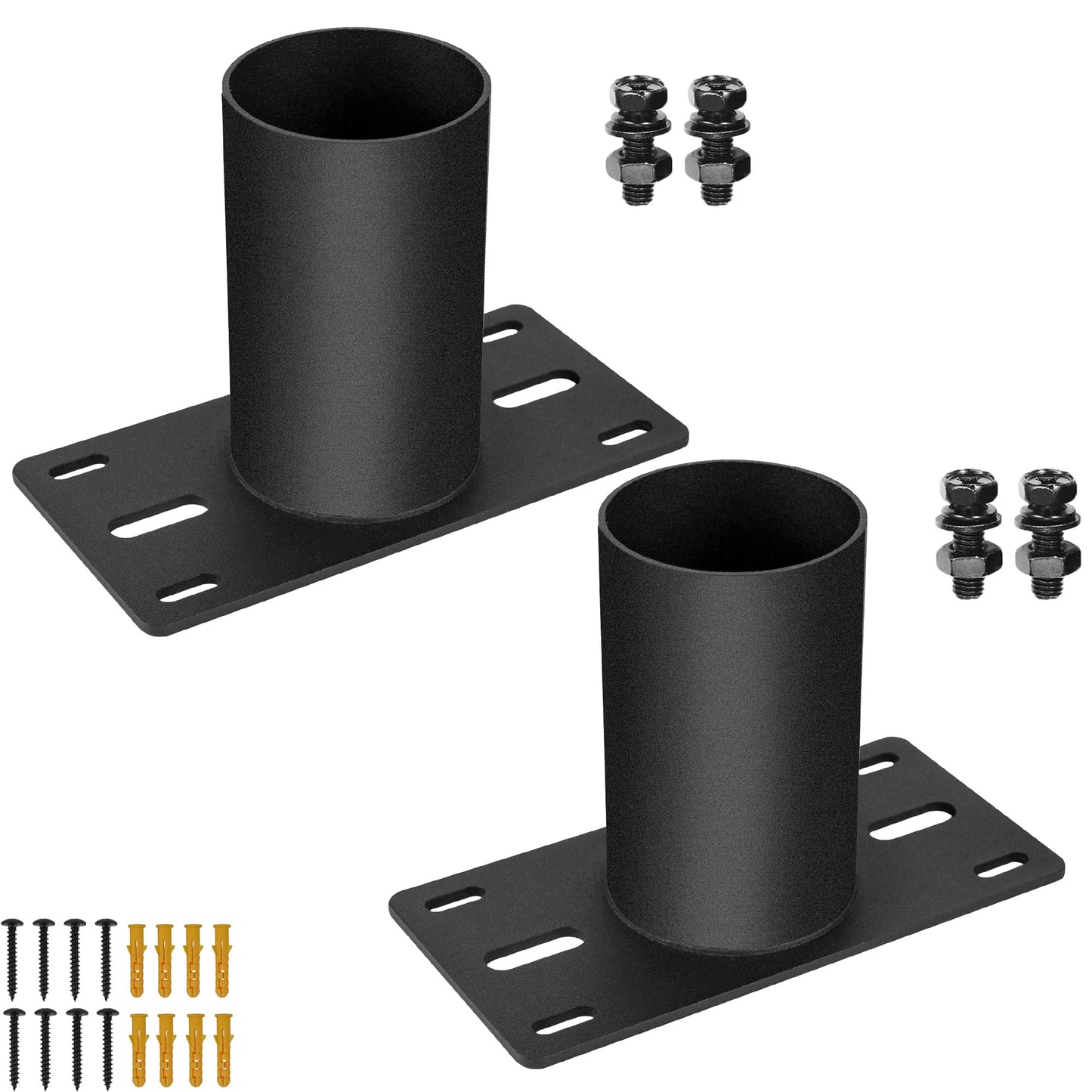 2 PCS Slip Fitter Adaptor,Slip Fitter Mounting Bracket,Transform The Slip Fitter into Arm Mounting,Tenon Adaptor for Outdoor Flood Lights,Street Light,Parking Lot Lights,Shoebox Light Fixture