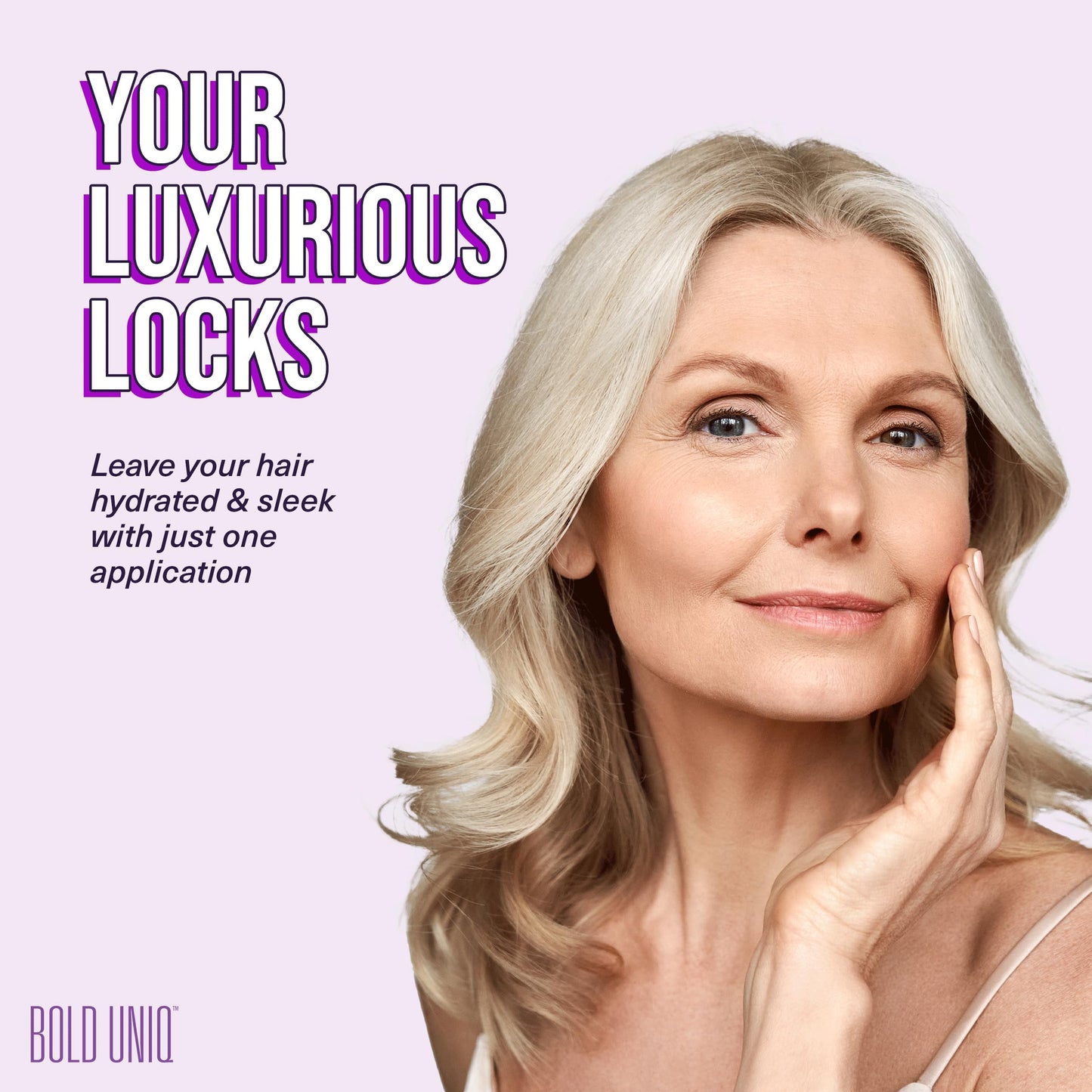 BOLD UNIQ Purple Hair Mask for Blonde, Platinum, Silver Hair - Banish Yellow Hues: Blue Masque to Reduce Brassiness and Condition Dry, Damaged Hair - Sulfate-Free Toner - 200ml