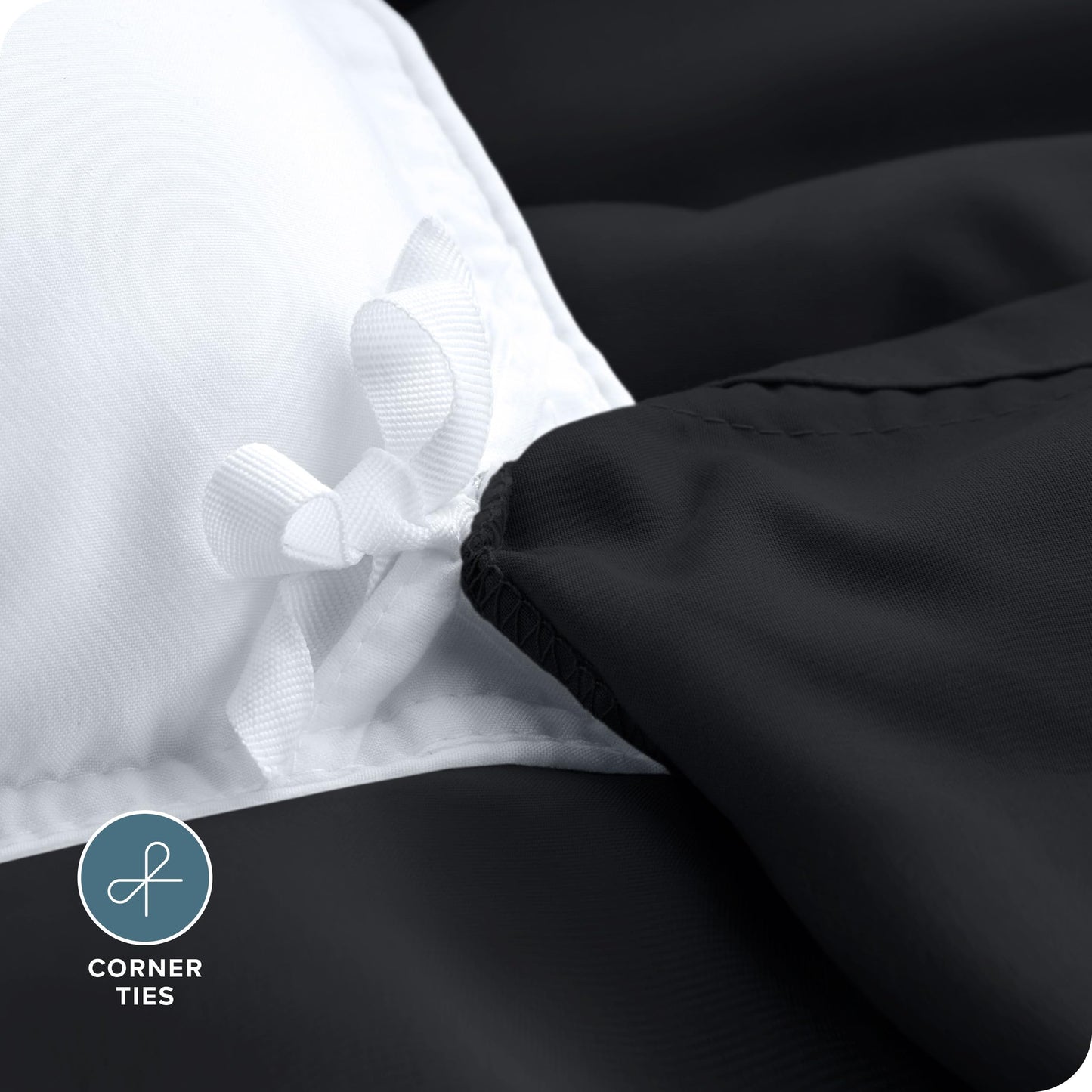Bare Home Bedding Duvet Cover Queen Size - Premium 1800 Super Soft Collection - Lightweight, Cooling Duvet Cover - Soft Breathable Bedding (Queen, Black)