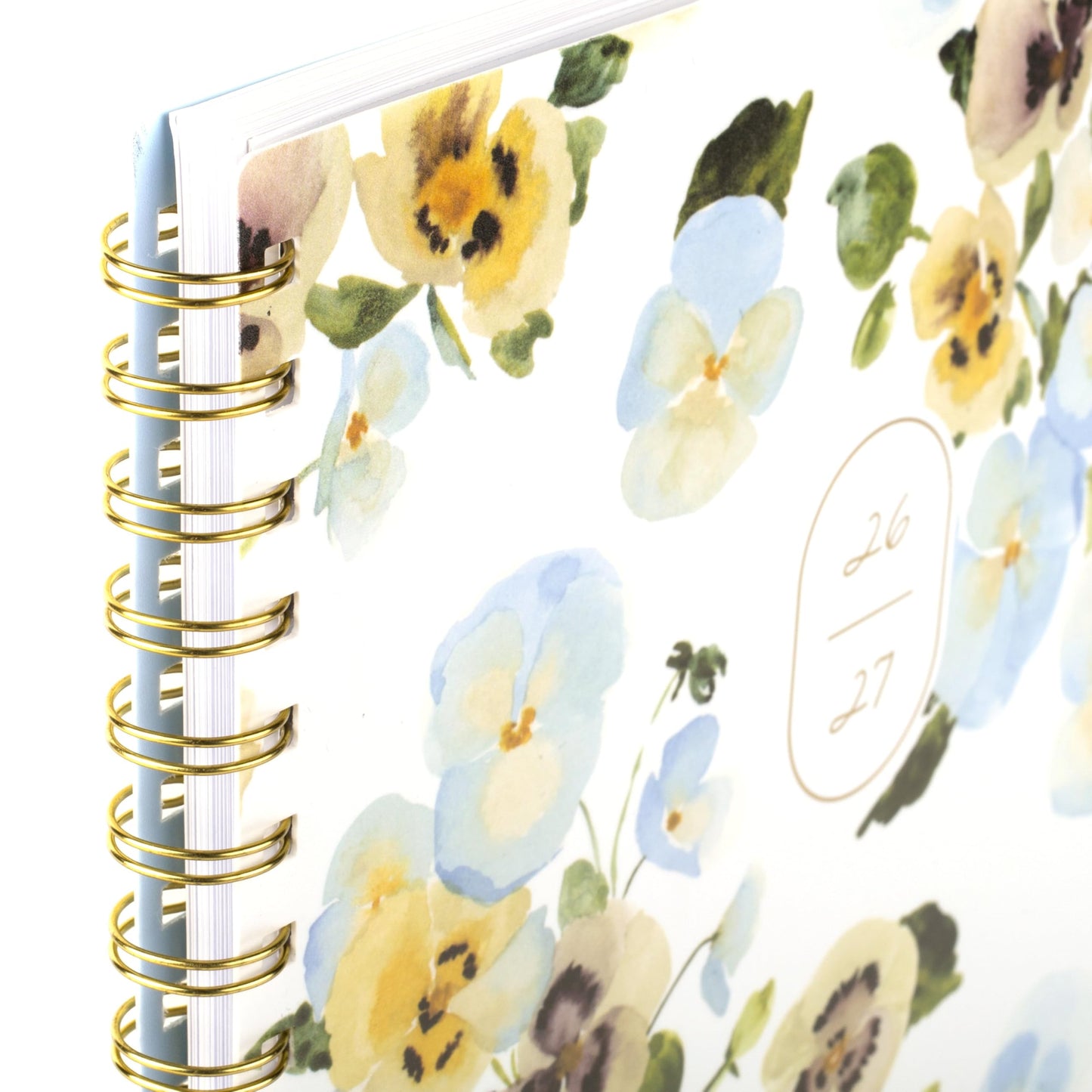 Cambridge Planner 2026-2027 Weekly & Monthly Academic 12-Month July-June, 8-1/2" x 11", Leah Bisch, Pansy Bouquet (LB50-905A)