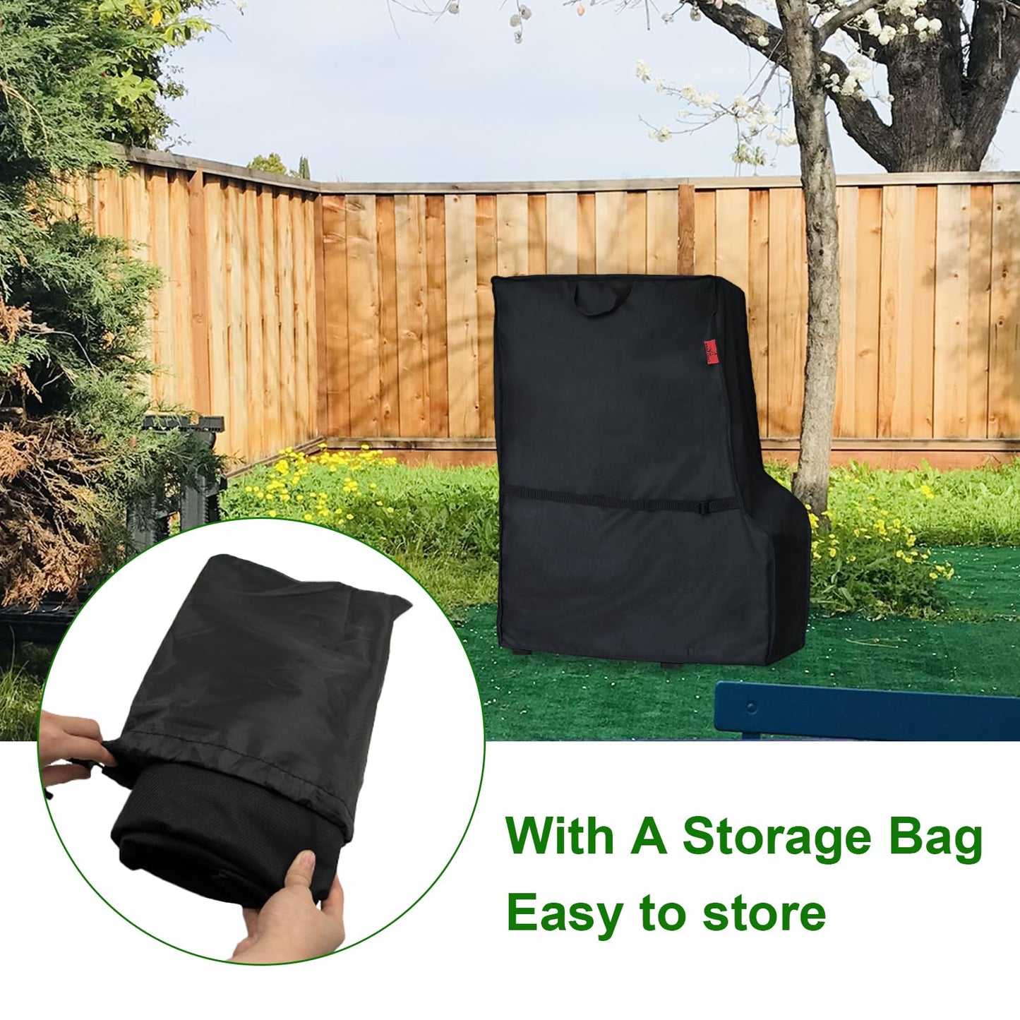 Smoker Cover Fits Bradley Smoker BS611 & BTDS76P 4-Rack Outdoor Natrual Draft Digital Vertical Smoker(Compared to Bradley 990025), Cover Geny Heavy Duty Waterproof Outdoor Cover (26"W x 20"D x 35"H)