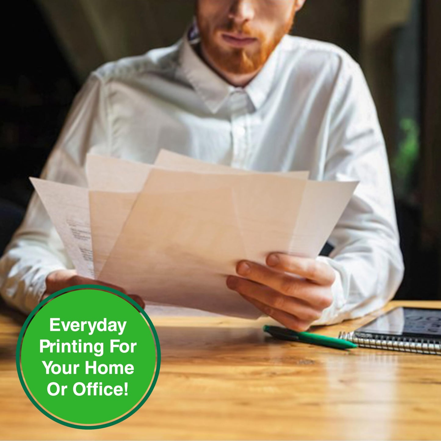PrintWorks 100% Recycled Printer Paper 8.5" x 11" White - 20 lb Copy & Multipurpose Computer Paper - 3 Packs, 1200 Sheets - Made in The USA - 92 Bright - Printer & Copier Compatible (00018-3)
