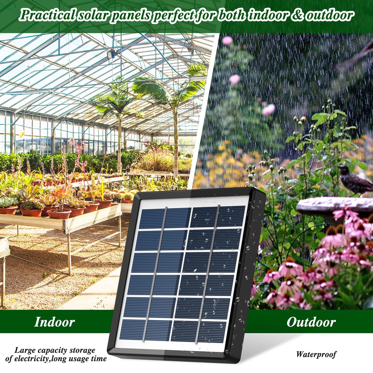 AnseTo Garden Drip Irrigation System, Solar Drip Irrigation System Kit with Automatic Water Timer, for Automatic Watering System for Potted Plants in Garden, Balcony, Greenhouse, Support 15 Plants