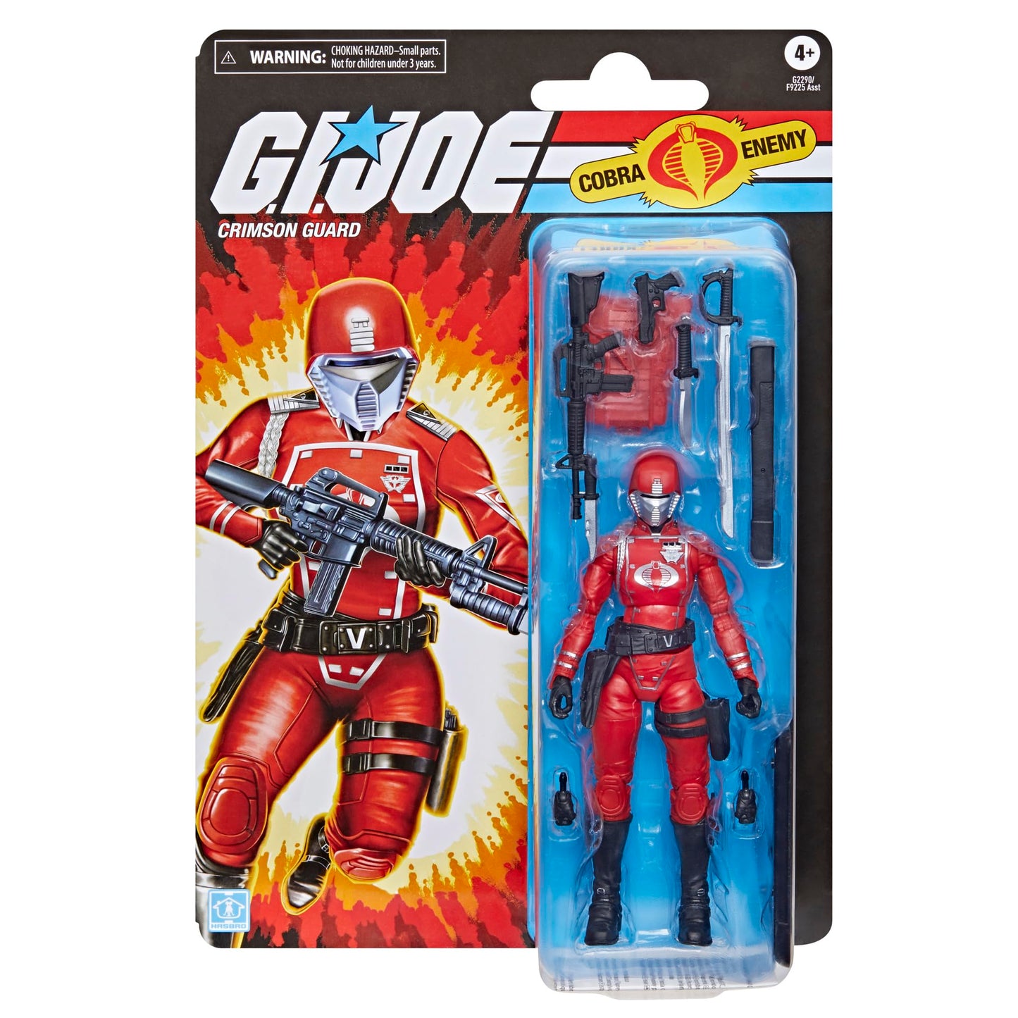 G.I. Joe Classified Series Retro Cardback Crimson Guard, Collectible 6 Inch Action Figure with 10 Accessories