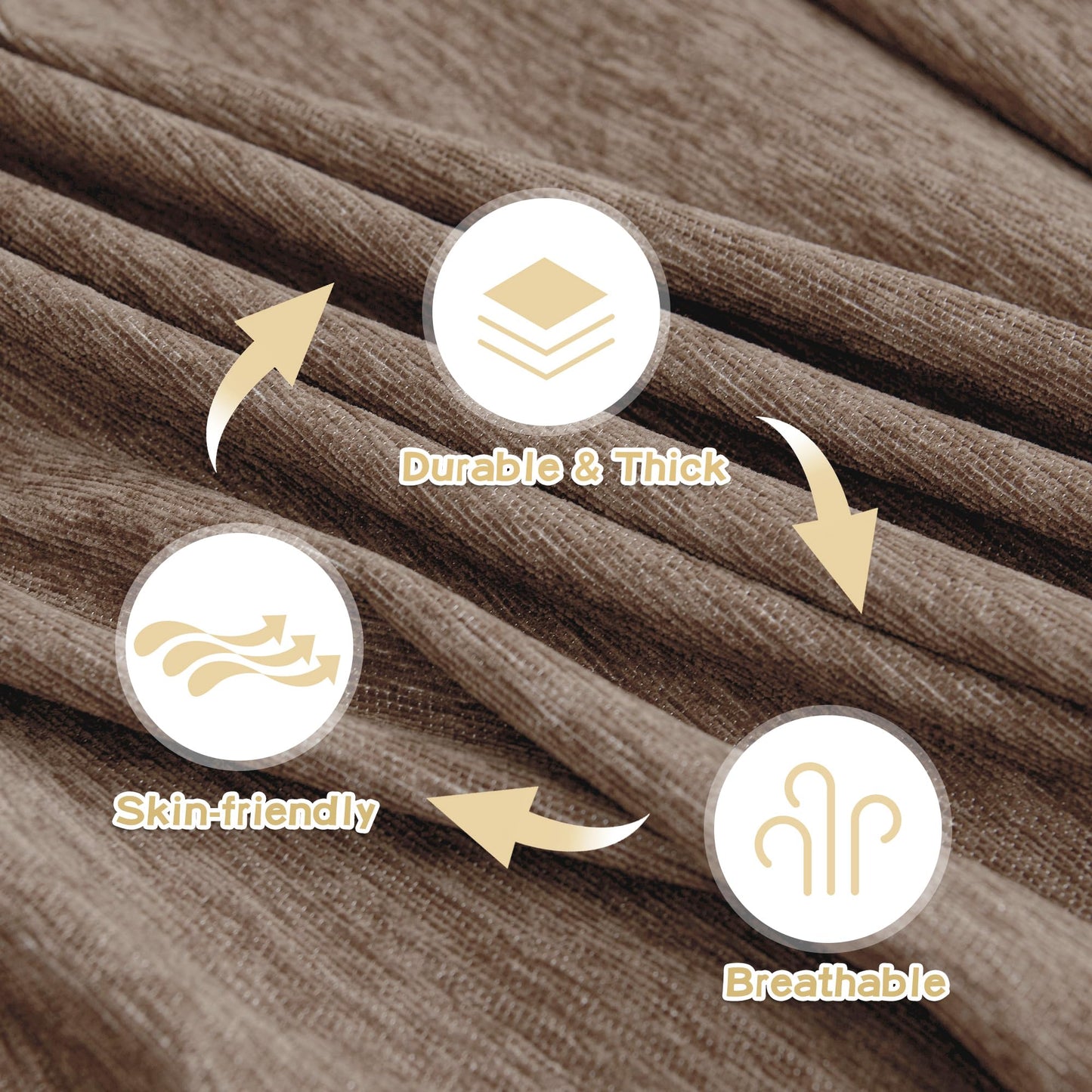 MYSKY HOME Couch Cover for Dogs, Washable Couch Covers, Non Slip Couch Sofa Cover, Couch Cover 2 Cushion Sofa Dogs Furniture Protector with Tassels Chenille Sofa Covers for Pets, 71"x118", Sand