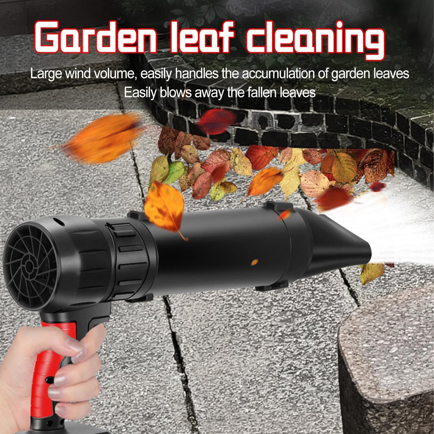 Oubit Compressed Air Duster, 350000RPM Portable Violent Jet Dry Blower, Speedless Cordless Turbo Turbo Fan, Electric Air Duster with Brushed Motor 10-Cell 1300mAh Battery for Car and Home