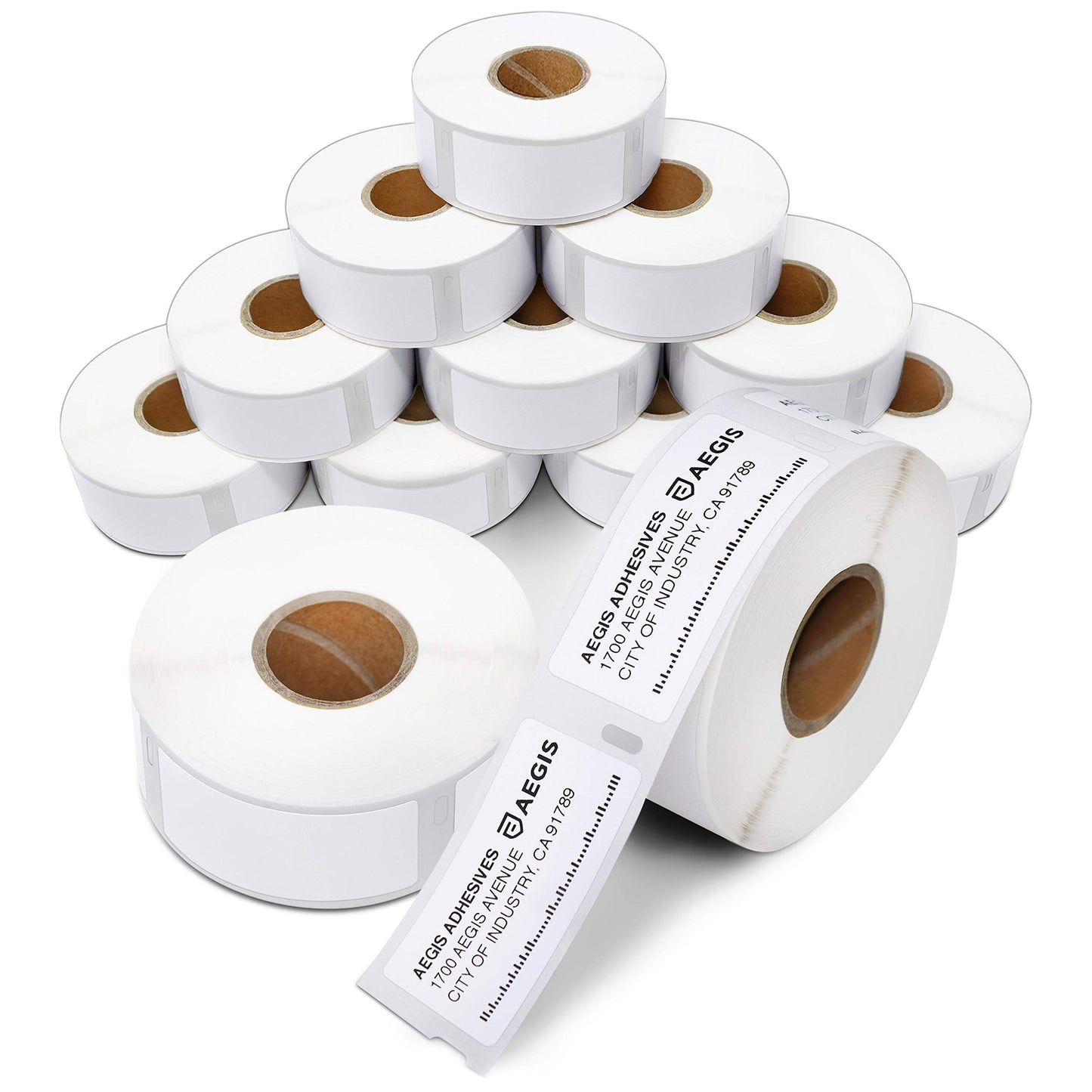 Aegis Adhesives - 1" X 2-1/8" Replacement for DYMO 30336 (12 Rolls/6000 Labels) Direct Thermal Address Barcode Labels - Compatible with LabelWriter 450, 450 Turbo, 4XL Printers (NOT 550, 5XL)