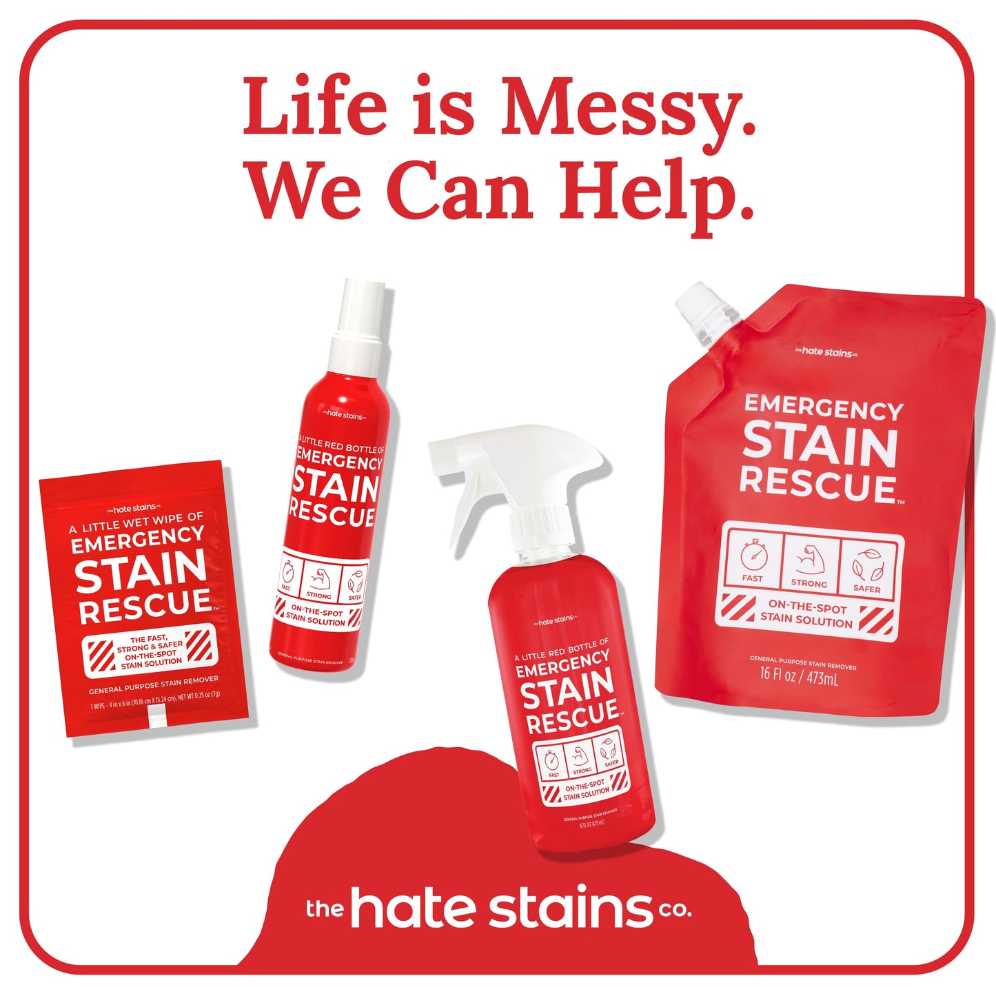 Emergency Stain Rescue Remover Spray – 4oz Laundry Stain Remover for Clothes, Upholstery Fabric, Carpet - Works on Most Blood, Grass, Coffee, Mud, Grease & Oil (pack of 3)