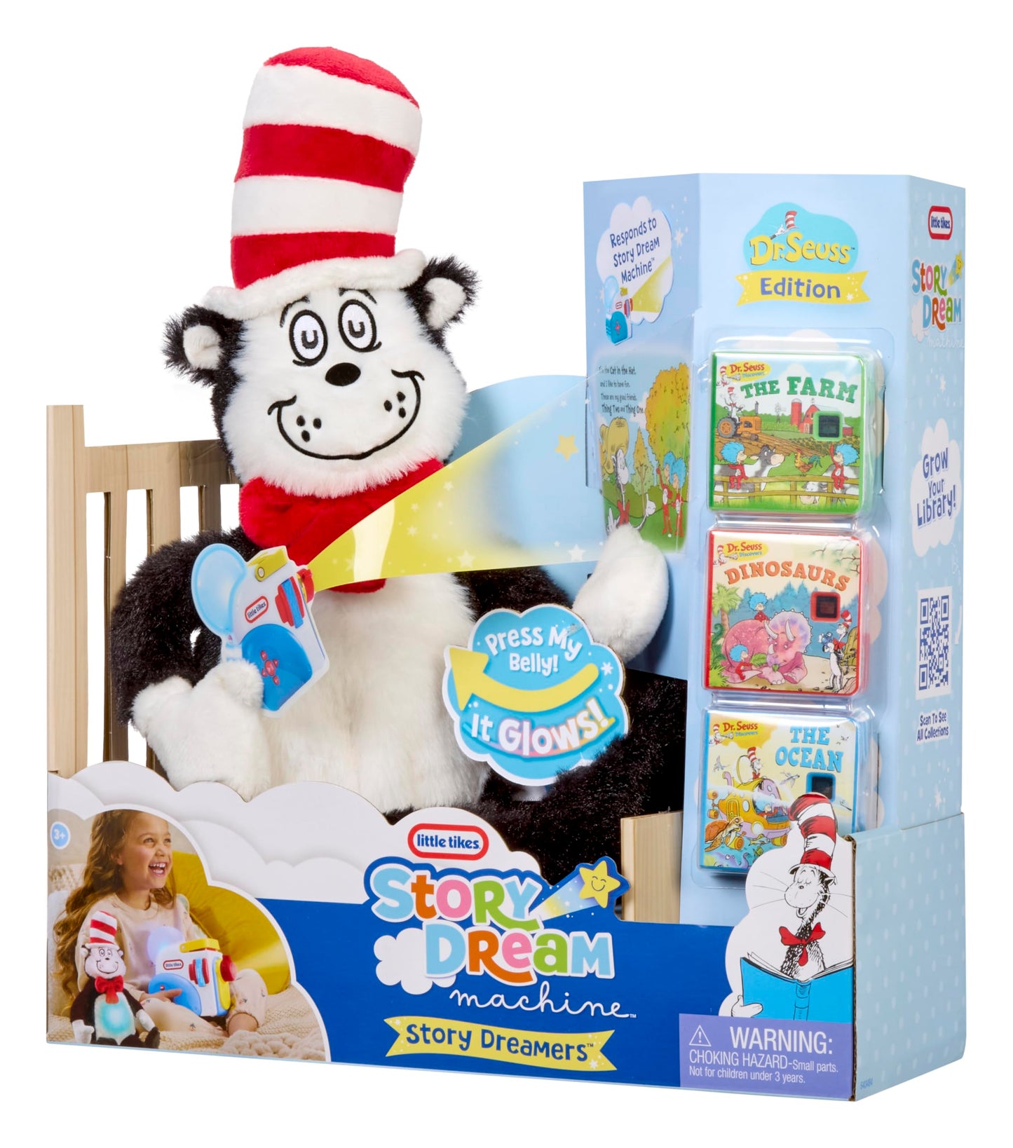 Little Tikes Story Dreamers Cat in the Hat Plush, Storytime, Books, Audio Play Character, Gift and Toy for Toddlers and Kids Girls Boys Ages 2-5 Years