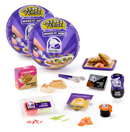 MGA's Miniverse Make It Mini Taco Bell Series 1 (2 Pack), Mini Collectibles - Blind Pack, DIY, Resin, Replica Food, Not Edible, Collectors, 8+