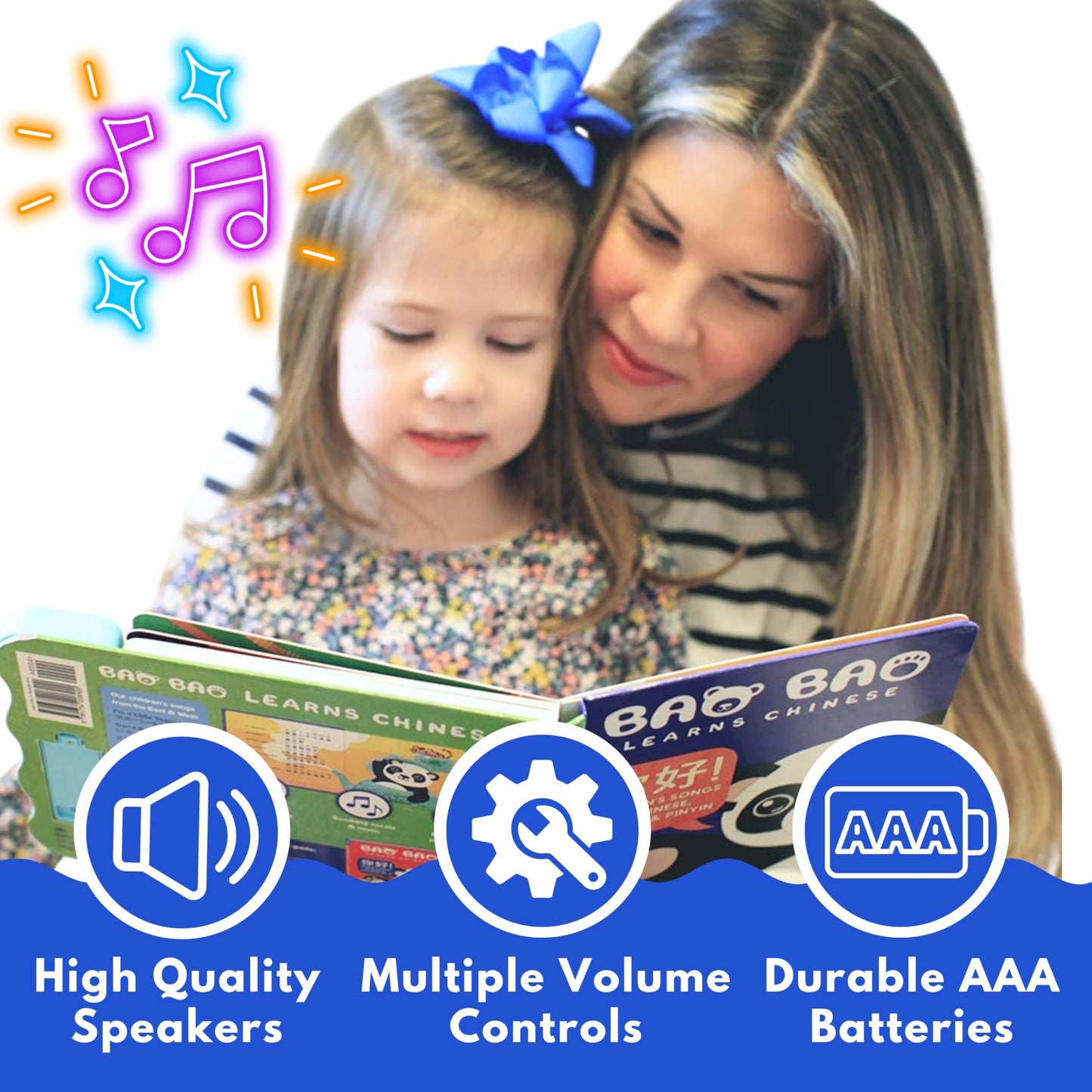 Bao Bao Learns Chinese Vol. 2 | Musical Chinese Book & Bilingual Toy Gift for Babies & Toddlers; Learn Chinese Nursery Rhymes for Kids; Mandarin Chinese Board Book for Learning Chinese