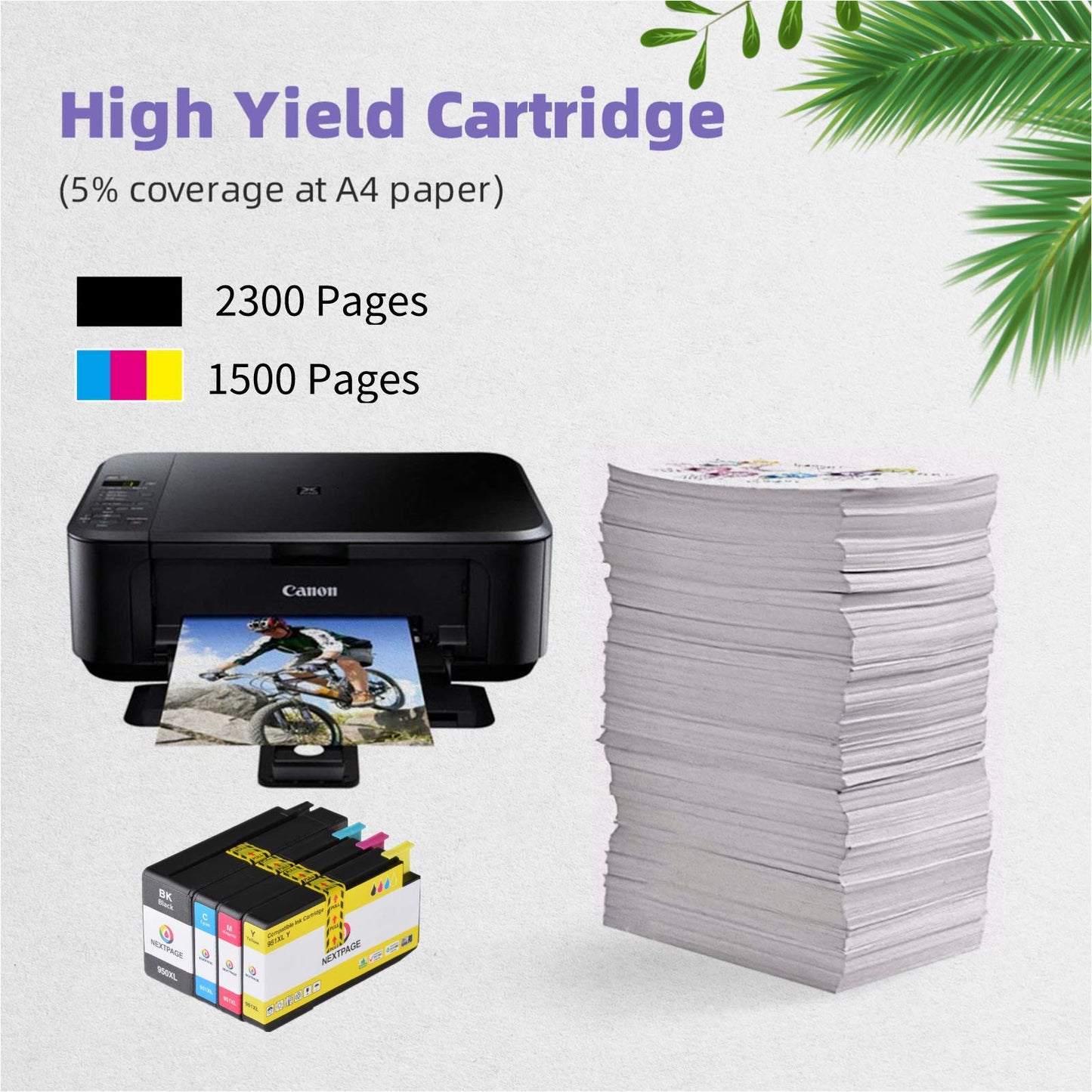 8 Pack 950 951 Ink cartridges Combo Pack Replacement for HP 950XL 951XL 950 XL 951 XL Compatible with HP OfficeJet Pro 8600 8610 8620 8100 8630 8660 8640 8650 8615 8625 Printers HP 950 951XL 8 Pack