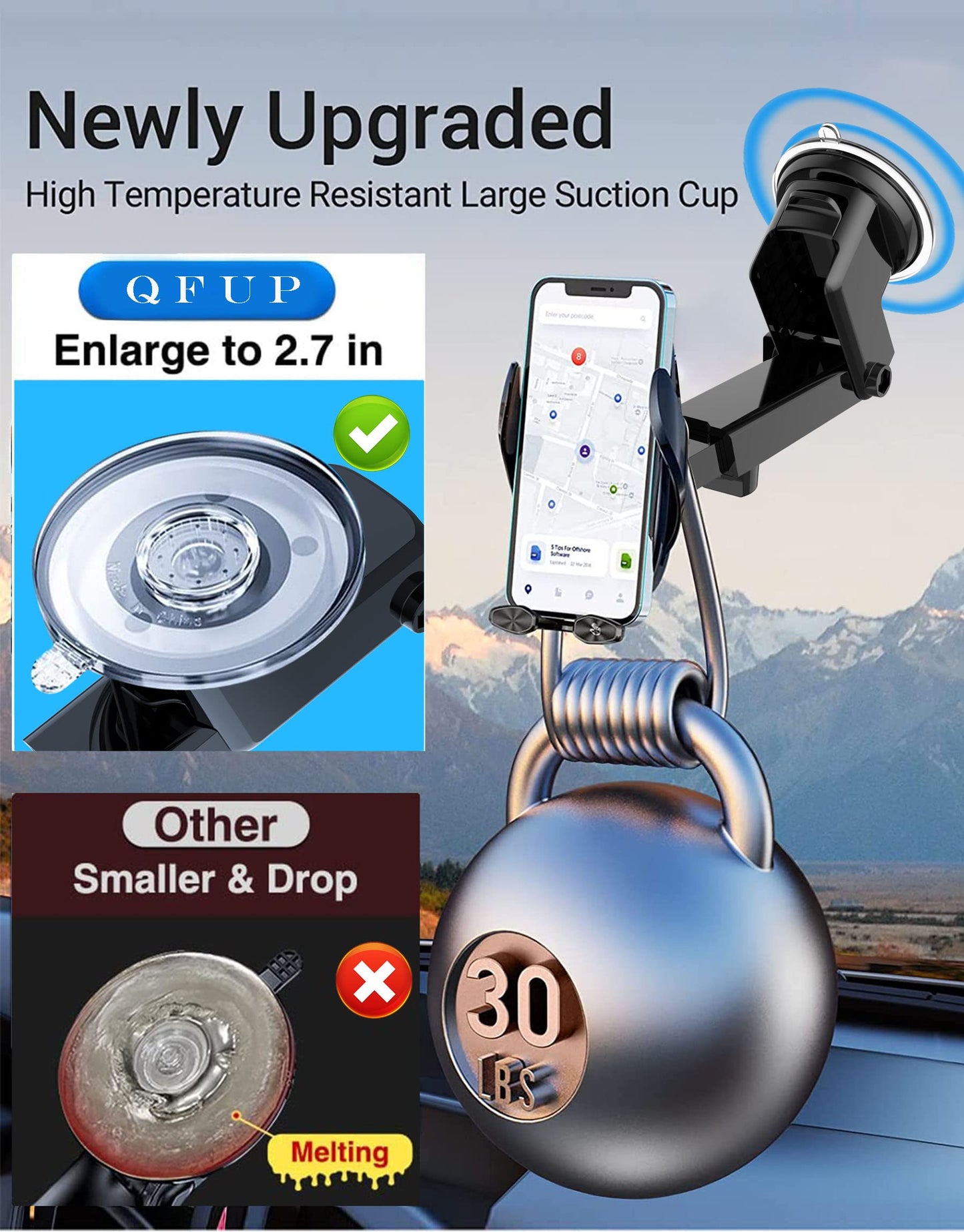 Wireless Car Charger, 15W Qi Fast Charging Car Phone Holder Mount, Auto Clamping Car Charger Phone Mount, Windshield Dashboard Air Vent Phone Holder, for iPhone 14/13/12/11/X, for Samsung Galaxy Note