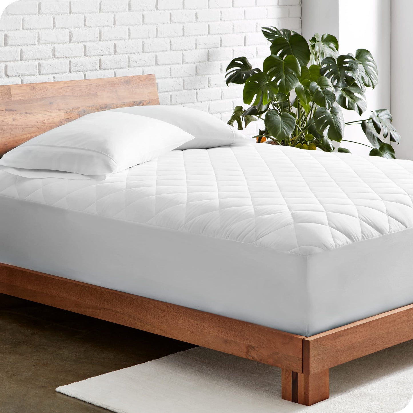 Bare Home Quilted Fitted Mattress Pad - Cooling Mattress Topper - Hypoallergenic Down Alternative Fiberfill - Stretch-to-Fit (Twin XL)