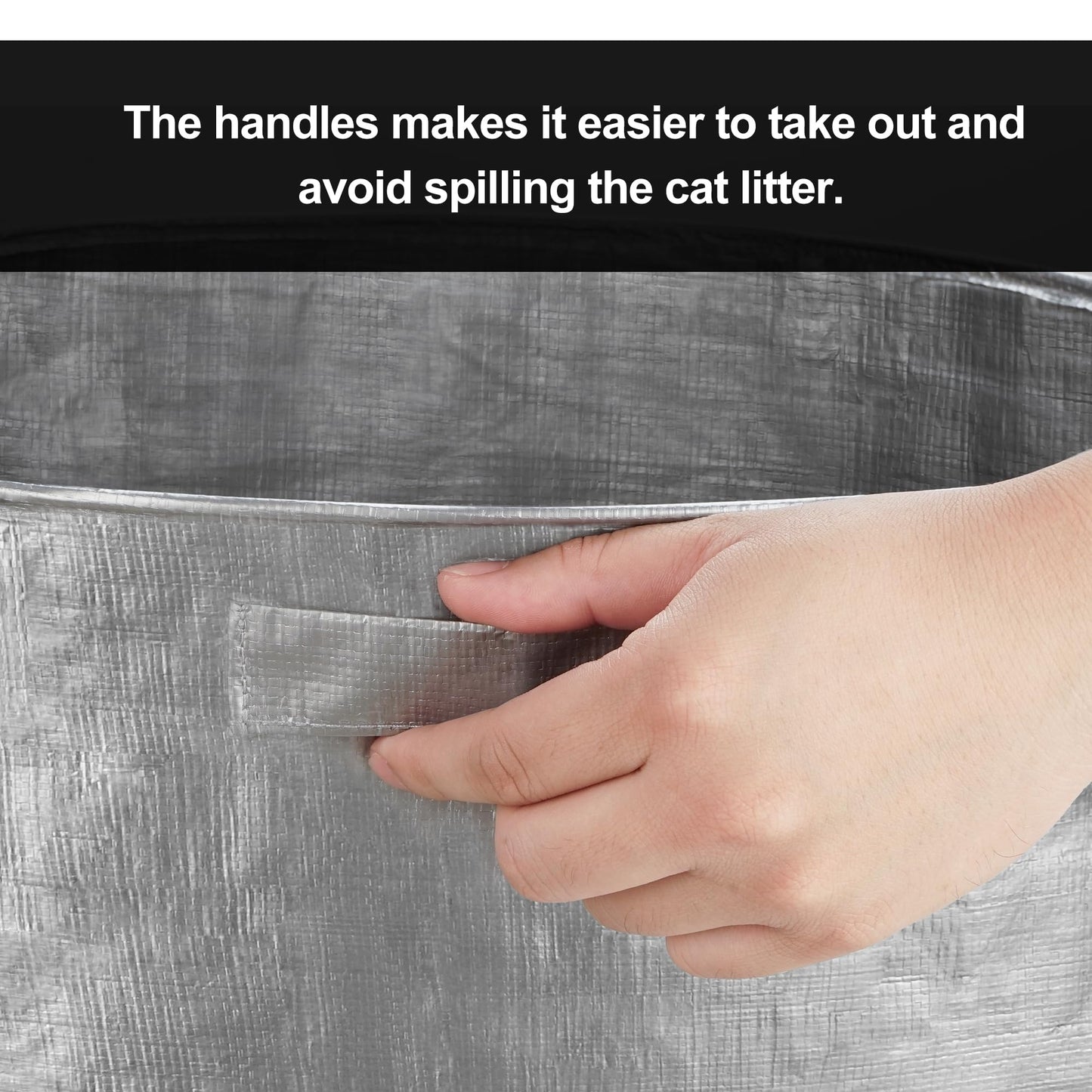 Durable Liners for Type A with Carrying Handles, Recyclable Litter Box Liners A Compatible with Modkat Flip Litter Box, Waterproof and Scratch-Resistant Cat Box Liners