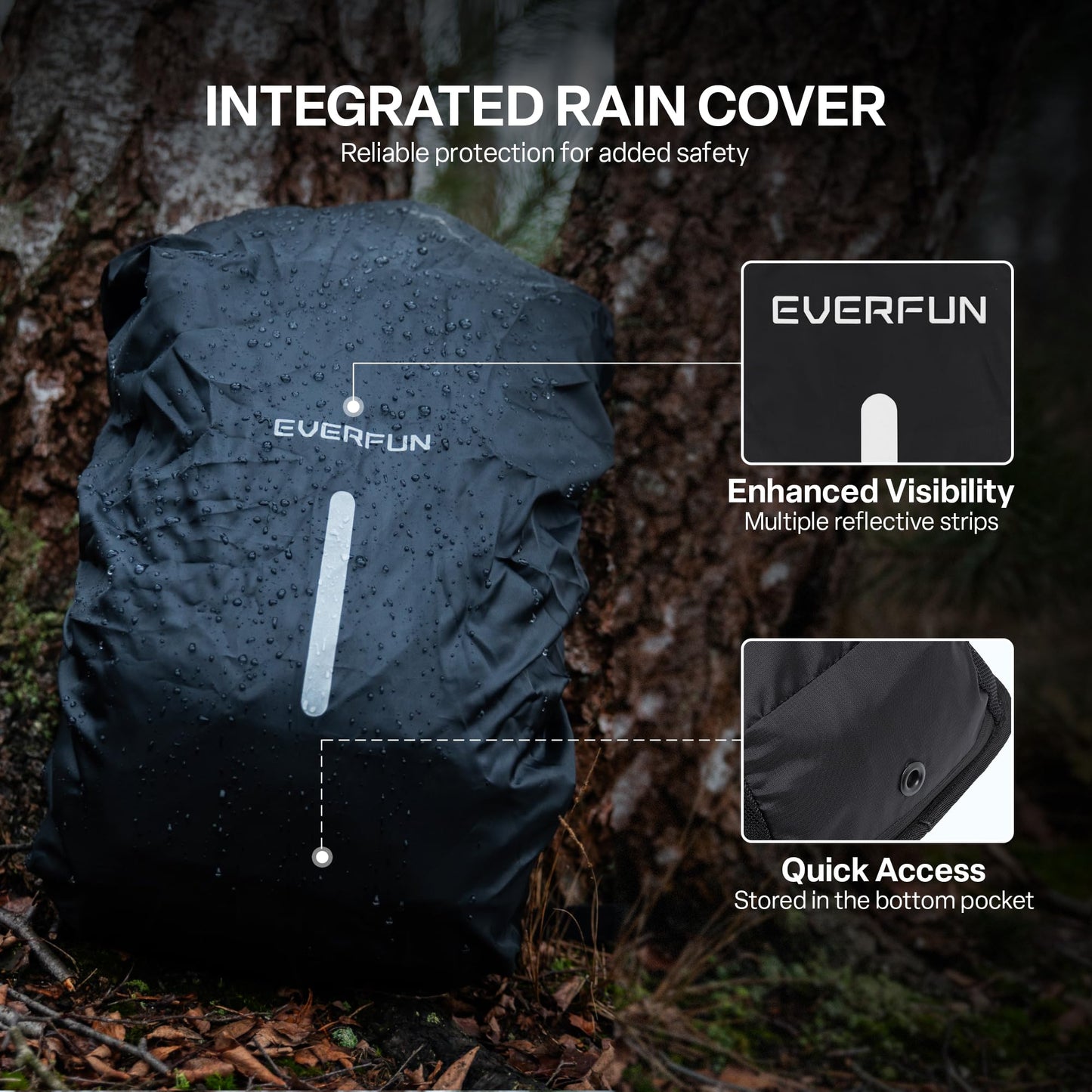 EVERFUN Hydration Backpack Water Backpack with Water Bladder 3-Liter Hiking Day Pack Women Men Lightweight Insulation Hydration Day Rucksack for Hiking, Cycling, Running, Climbing, Camping
