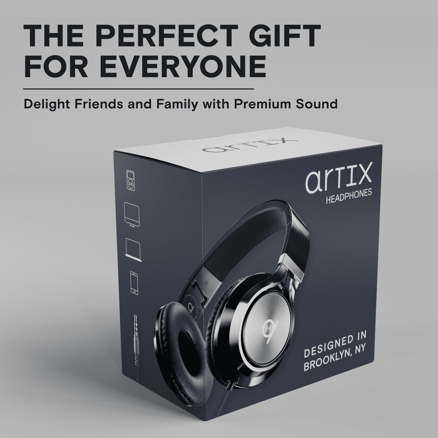 Artix® CL750 Premium Headphones Wired with Mic, Noise Cancelling On-Ear Comfort for Adults and Kids, Crystal Clear Sound for PC, Laptop and More, Durable and Stylish Wired Headphones(Aux Jack 3.5mm)