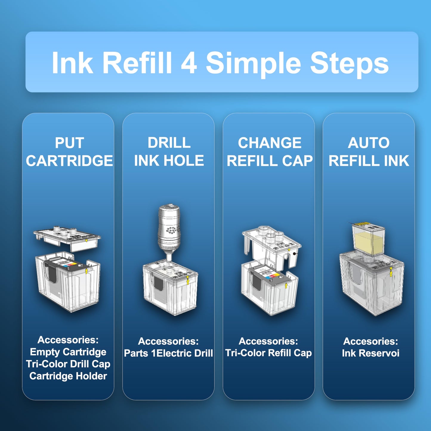 275XL 276XL Ink Refill, Compatible for Canon 275XL 276XL Ink Cartridges with Canon TS3720 TR4720 TR4700 TR4723 TR4722 TS3500 TS3520 TS3522 (9-Pack, Black, Cyan, Magenta, Yellow)