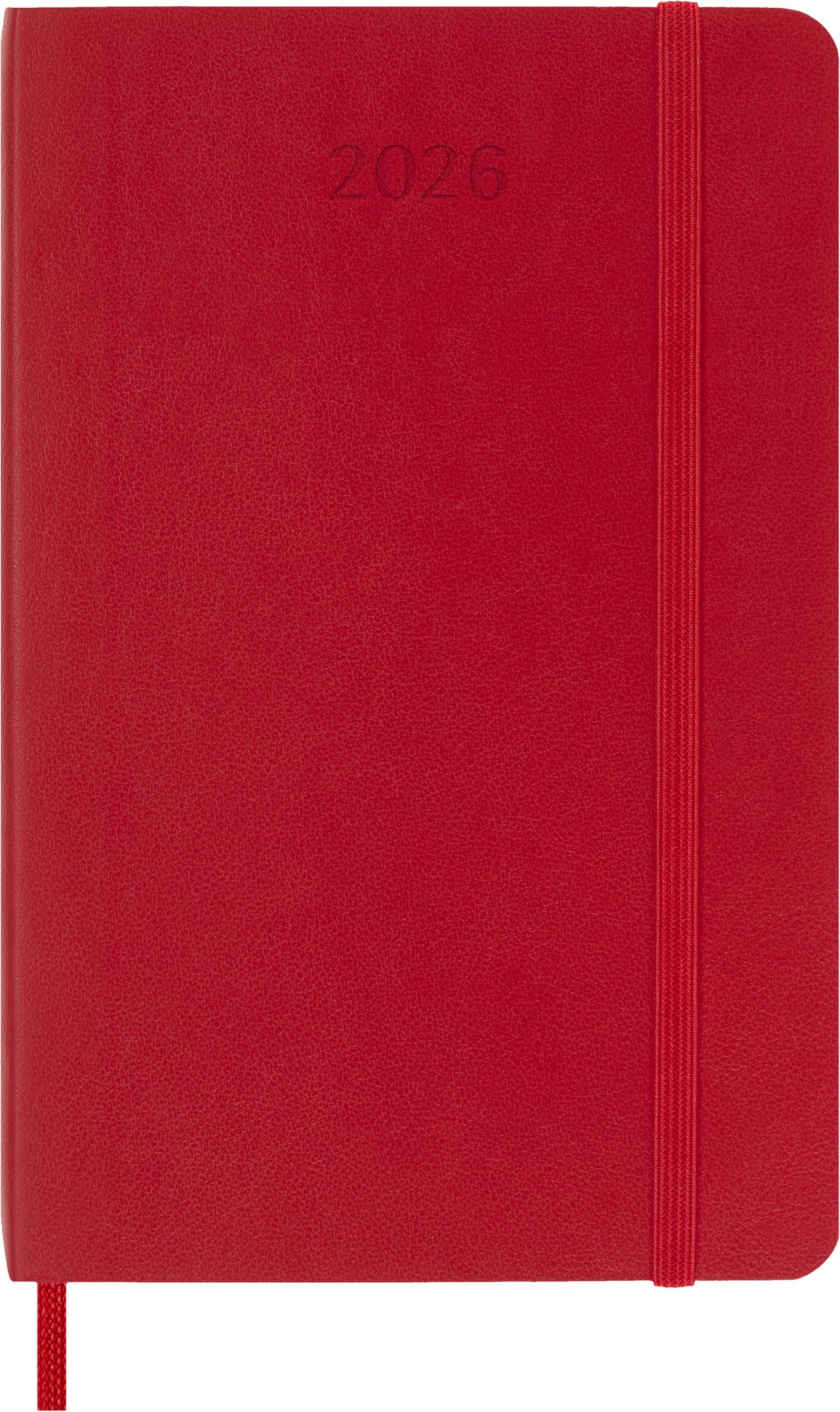 Moleskine Classic 12 Month 2026 Daily Planner, Soft Cover, Pocket (3.5" x 5.5"), Scarlet Red, 400 pages