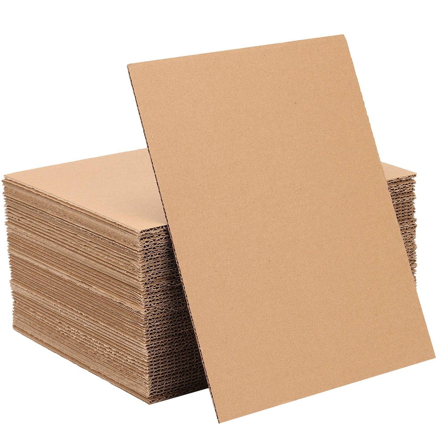 HOZEON 80 Pack Corrugated Cardboard Sheets 8.5 x 11 x 1/8 Inches, Premium and Thickened Cardboard Sheets, Brown Corrugated Cardboard Sheets for Packing, Mailing, DIY Crafts