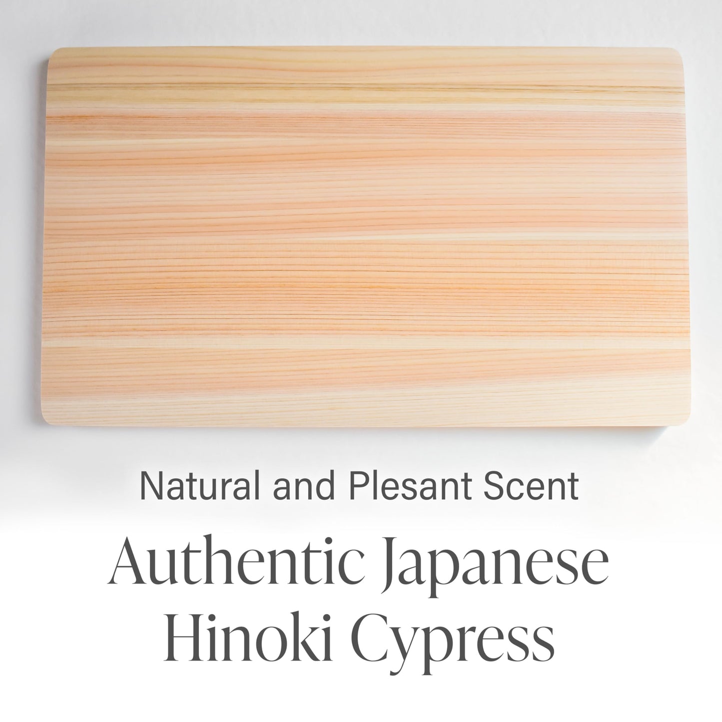 YAMASAN KYOTO UJI Japanese Hinoki Cutting Board - Large - Natural Cypress Wood Cutting Board, Kitchen Chopping Board, High Durability & Flexible, Made in Japan (16.53×9.44×0.59 inch) (Large)