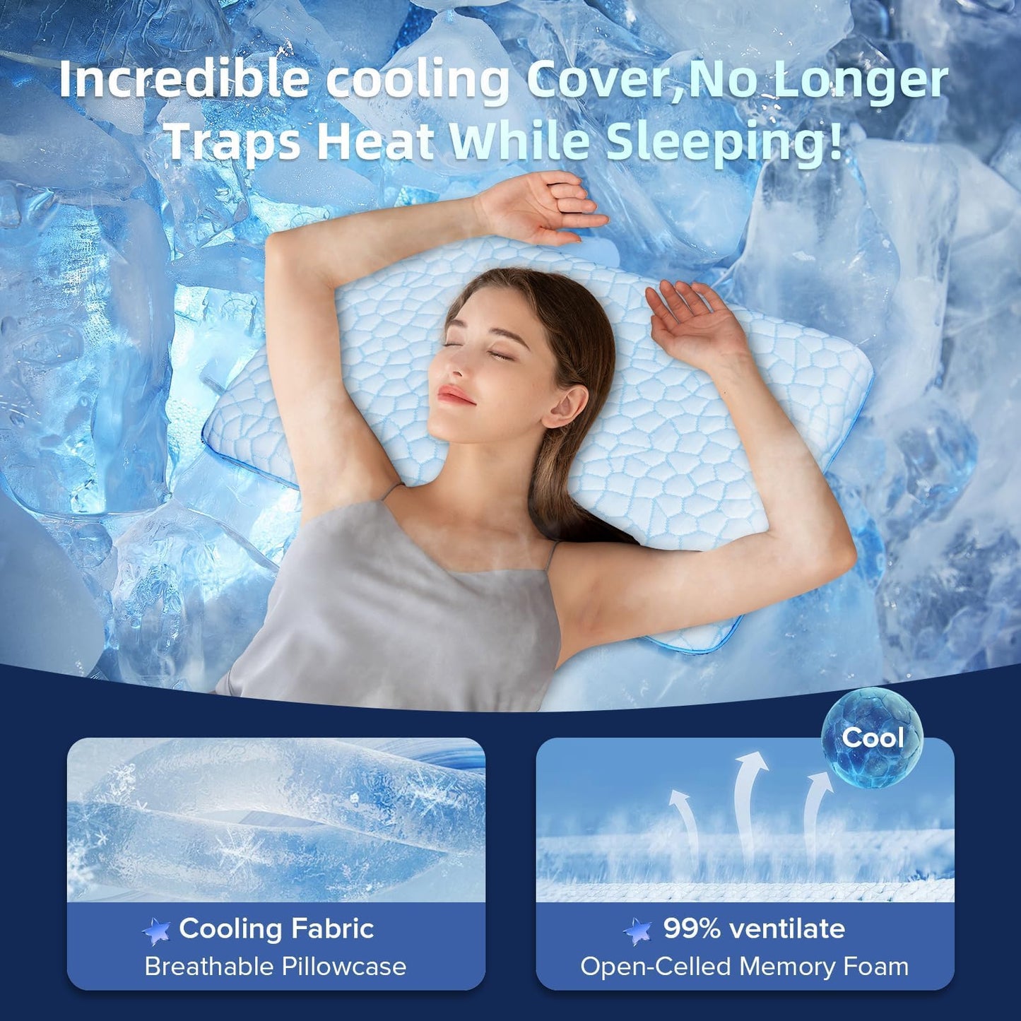Ultra Thin Flat Pillows for Sleeping,Cooling Slim Memory Foam Pillow 3.25 in Ultra Thin Pillow,Low Profile Sleeper Pillows for Stomach Back Sleeper for Neck and Back Support Stomach sleeping pillow