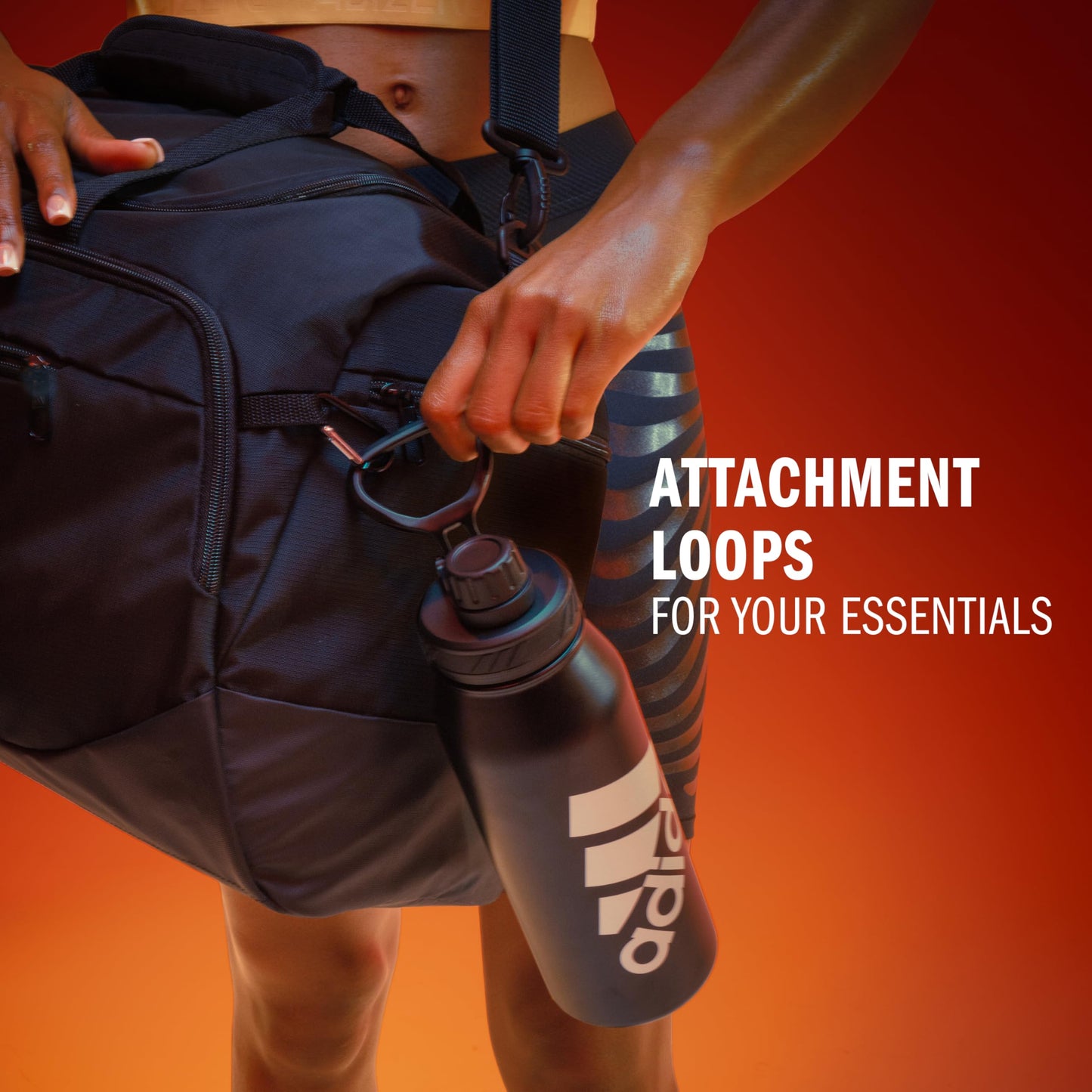 adidas Unisex-Adult Defender 5 Medium Duffel Bag, Team Power Red/White, One Size Fits All