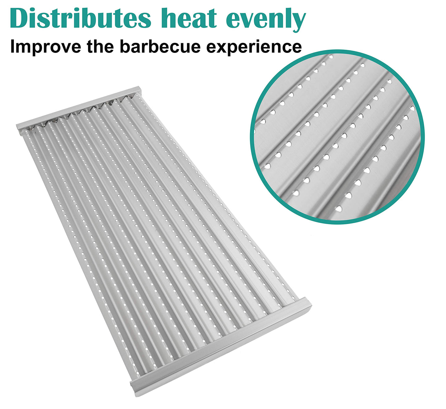 EasiBBQ Emitter Plates for Charbroil Grill 463242515, 463367016, 463242516, 466242515, 466242615, 463243016, 463367516, 466242516, 466242616, 463346017, Stainless Steel