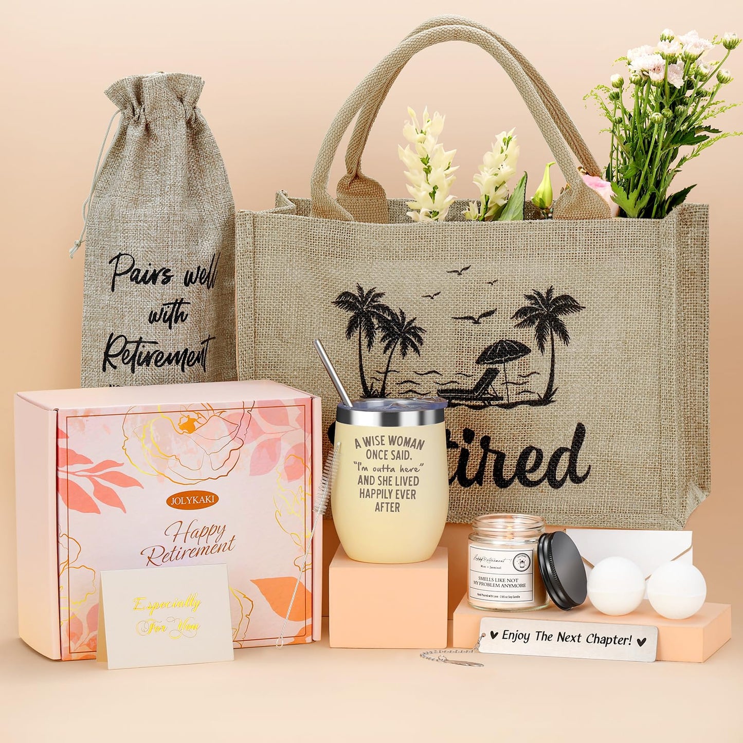 Retirement Gift for Woman 2026, Happy Cool Retirement Gifts for Women, Grandma, Coworker, Teacher, Retirees, Mom Best Retirement Gifts Ideas, Funny Retired Gifts Basket