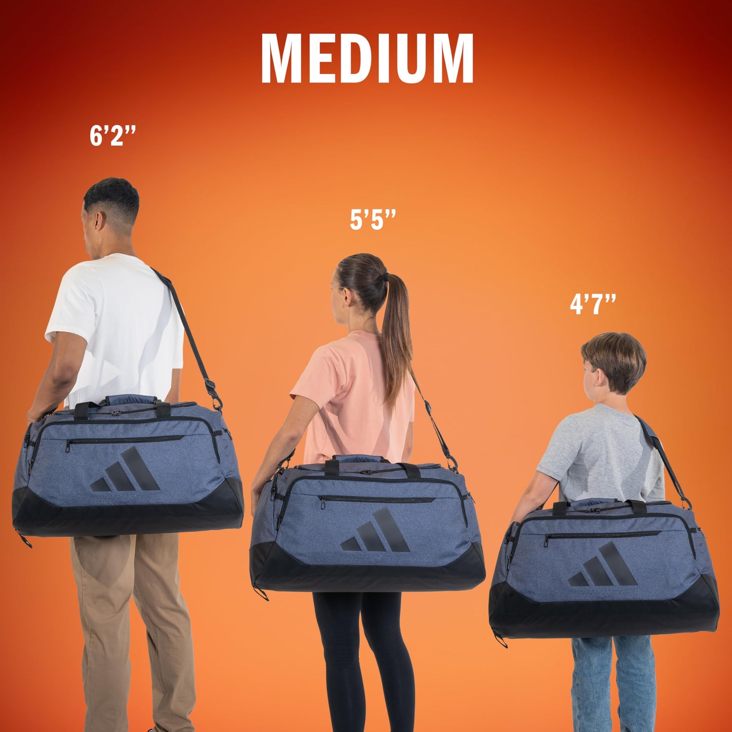 adidas Unisex-Adult Defender 5 Medium Duffel Bag, Team Power Red/White, One Size Fits All