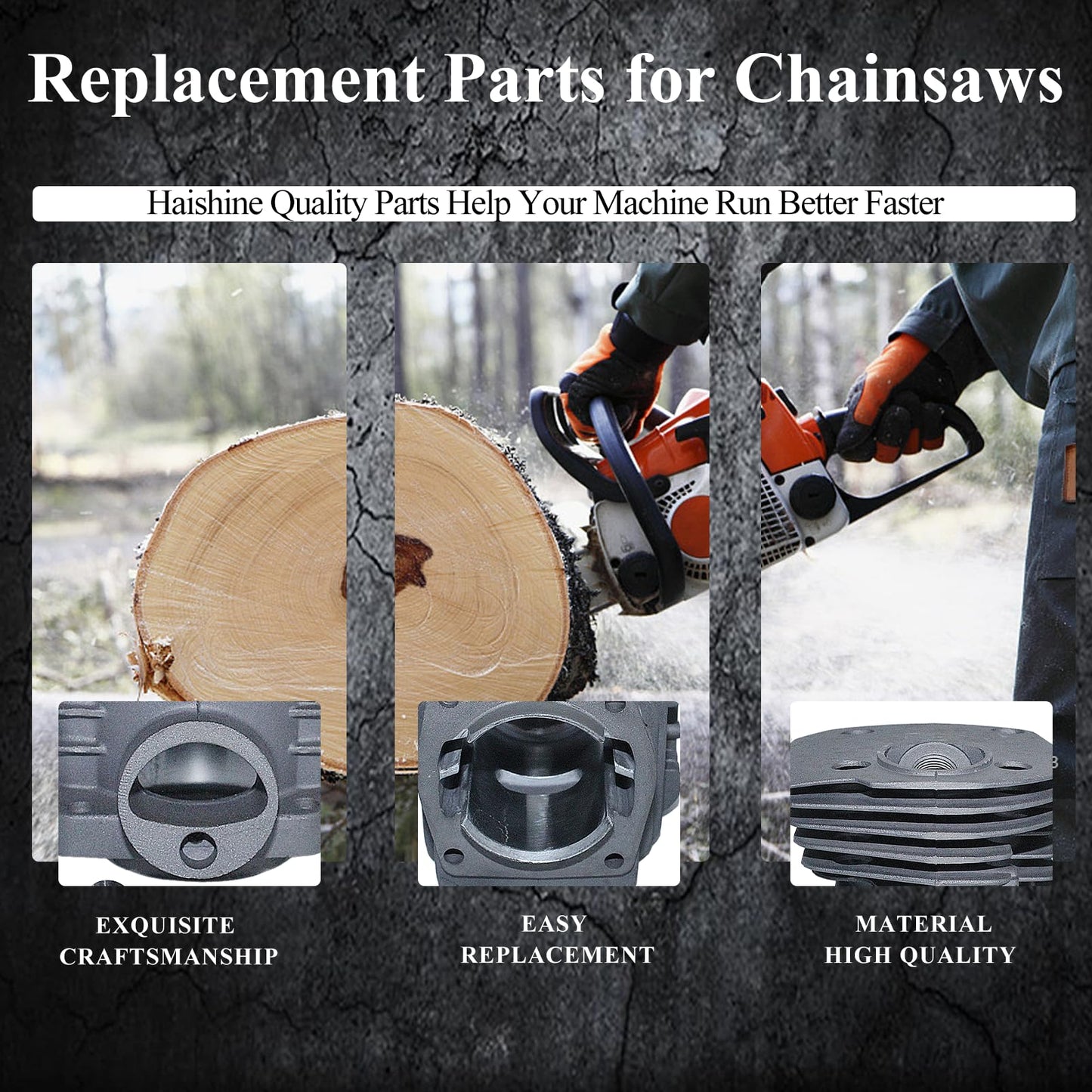 44mm Cylinder Piston Pin Ring Kit for Husqvarna 350 351 353 346 for Jonsered CS 2150 2149 2152 2153 Chain Saw Nikasil Plated Parts