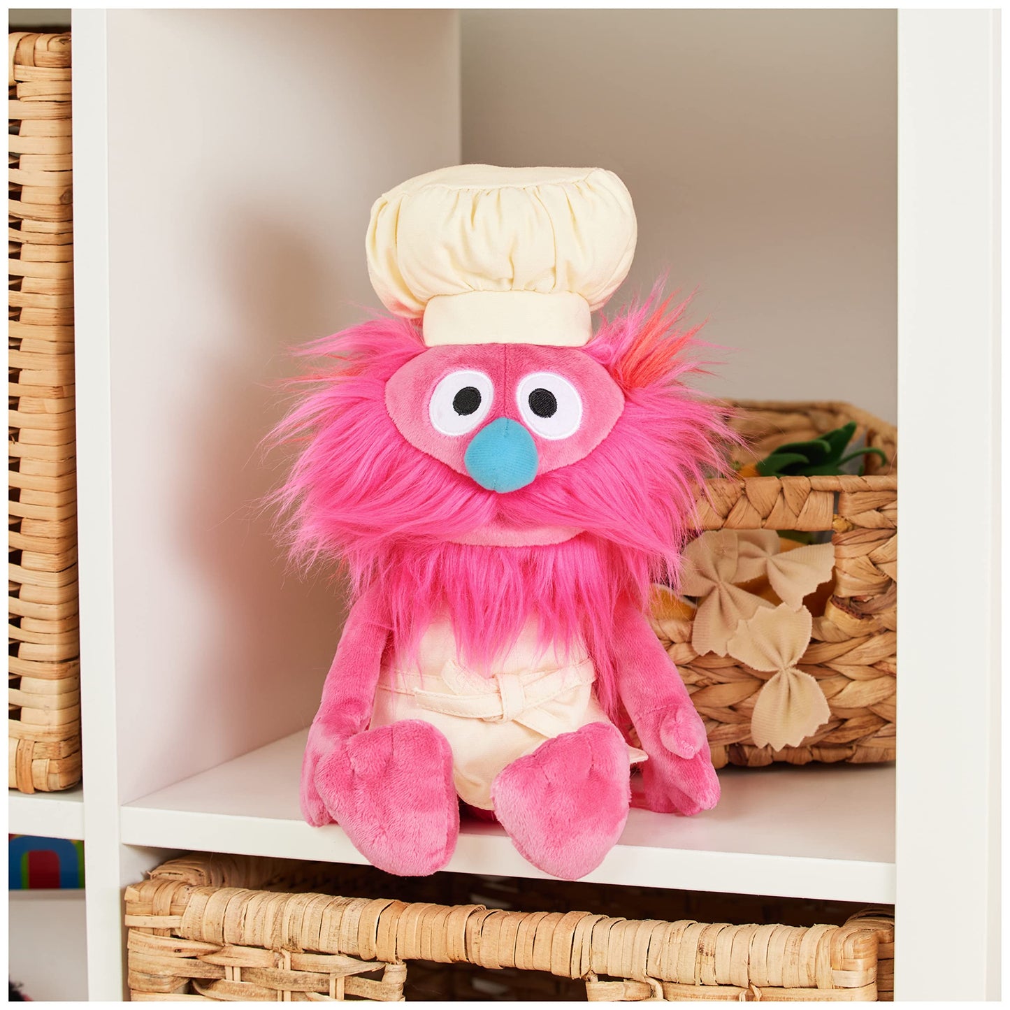 GUND Sesame Street Official Gonger Muppet Plush, Premium Plush Toy for Ages 1 & Up, Pink/Beige, 10”