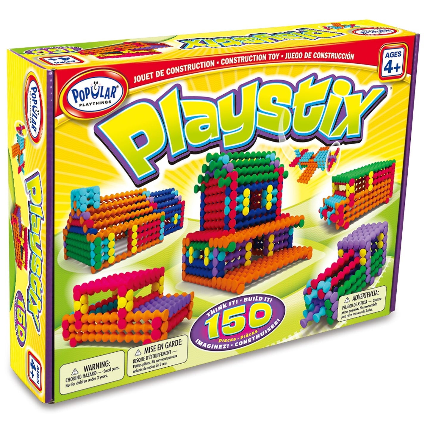 Popular Playthings Playstix 150 Pieces (Bilingual)