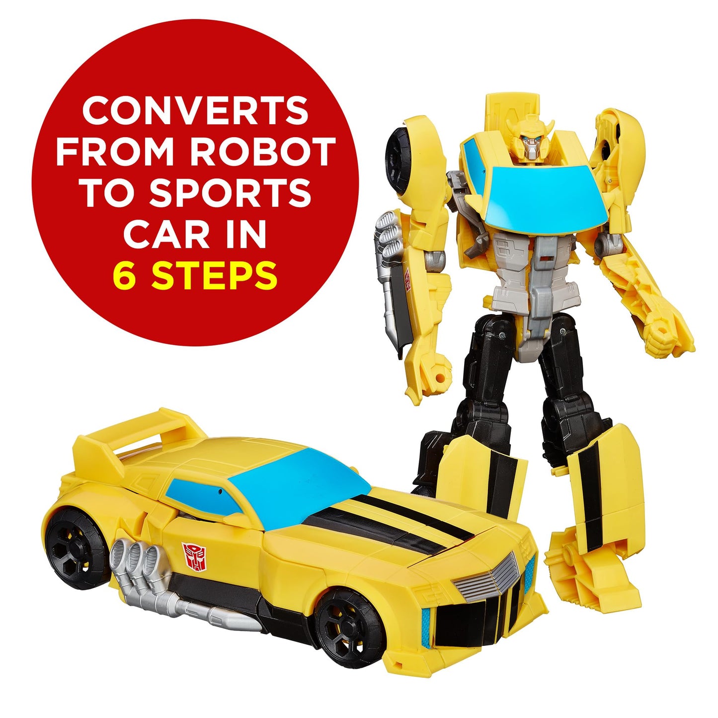 Transformers Toys Heroic Bumblebee Action Figure - Timeless Large-Scale Figure, Changes into Yellow Toy Car - Toys for Kids 6 and Up, 11-inch (Amazon Exclusive)