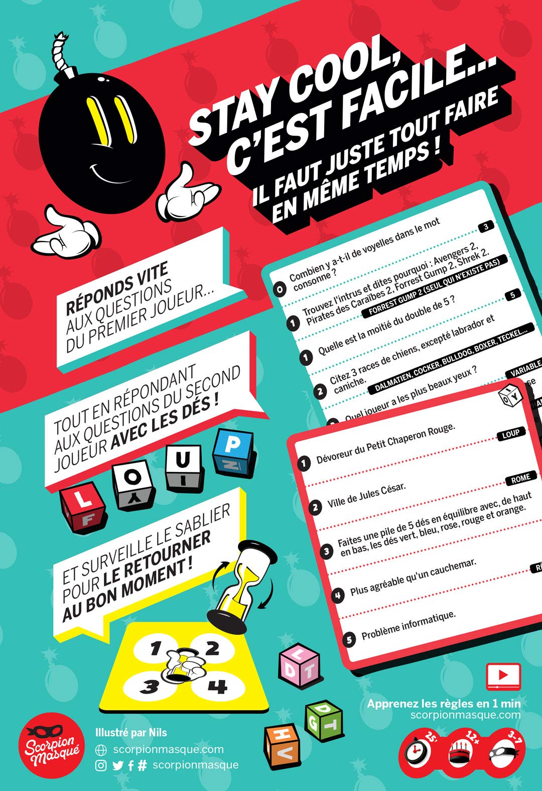 Stay Cool | Version française | Jeu de Société festif Pour ados et adultes | 12 ans et + | 3 à 7 joueurs | 30 Minutes