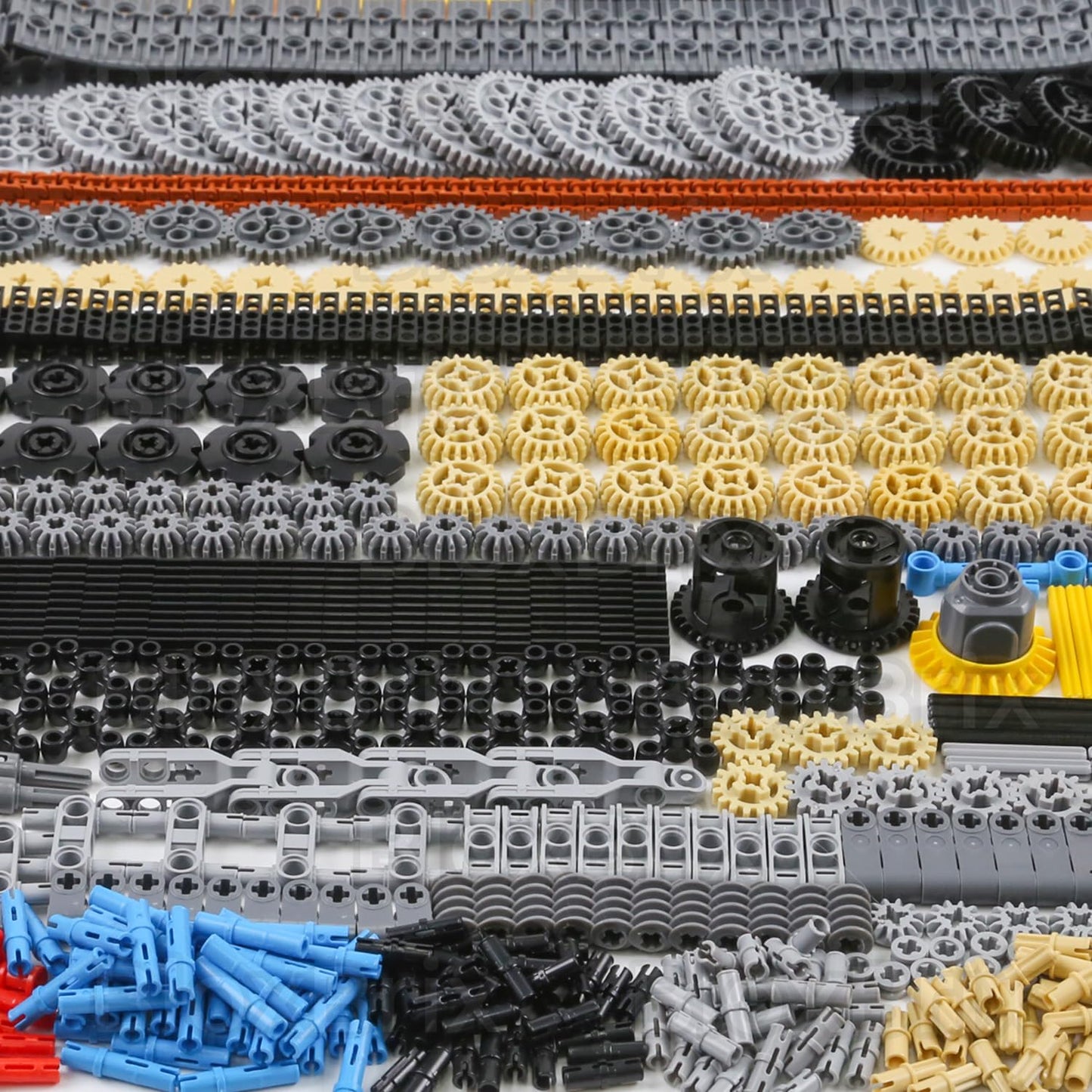 852 Pcs Engine Kit Wheels Chain Link Frame Joints Differential Pins-Gears-Axles Shock-Absorber，MOC Parts for Toy Building Sets Applicable to Mainbrands-Technical-Parts