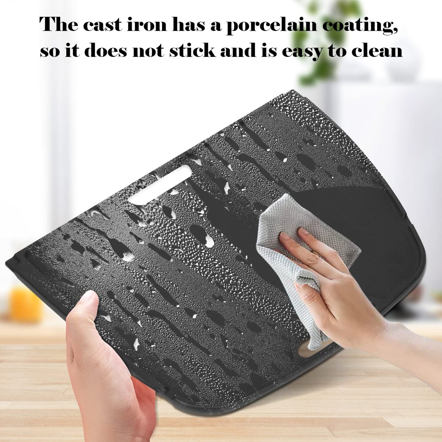 Cast Iron Grill Griddle for Napoleon TravelQ 285 Series Portable Gas Grill, BBQ Griddle Plate Replacement Part for Napoleon 56080 Grill Accessories