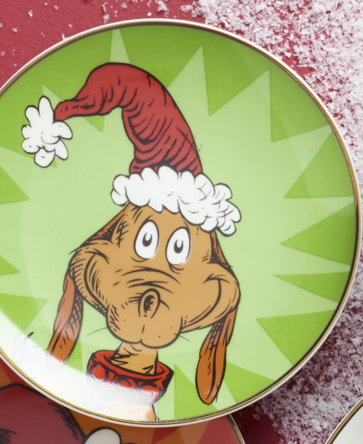 Lenox 898093 Merry Grinchmas Tidbit Plates, Service for 4, Assorted, Christmas Dishes, Dinnerware Set, Holiday