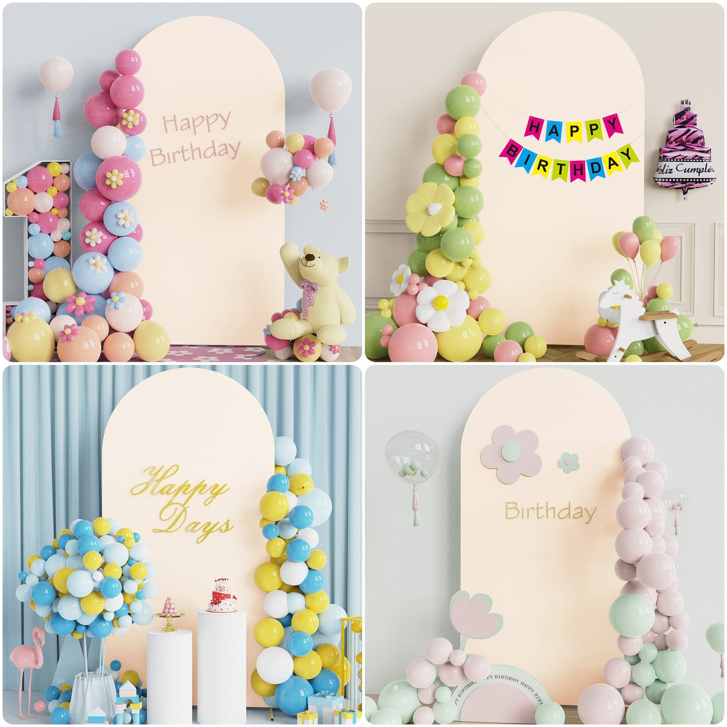 Wokceer 6.6 FT Wedding Arch Backdrop Stand and Cover, Metal Arch for Birthday Party, Wedding Ceremony, Bridal Baby Shower, Event Decor