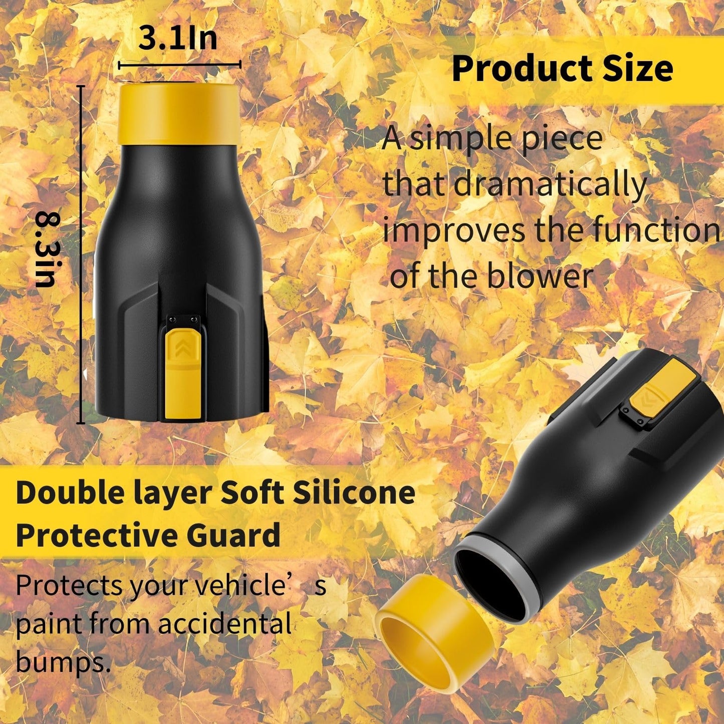 Uniqwamo Blower Nozzle Compatible for Dewalt 60V MAX Leaf Blower(DCBL772X1 DCBL772B DCMBA572N), Car Drying Nozzle Compatible for 60V- Bare Nozzle 1 Pack
