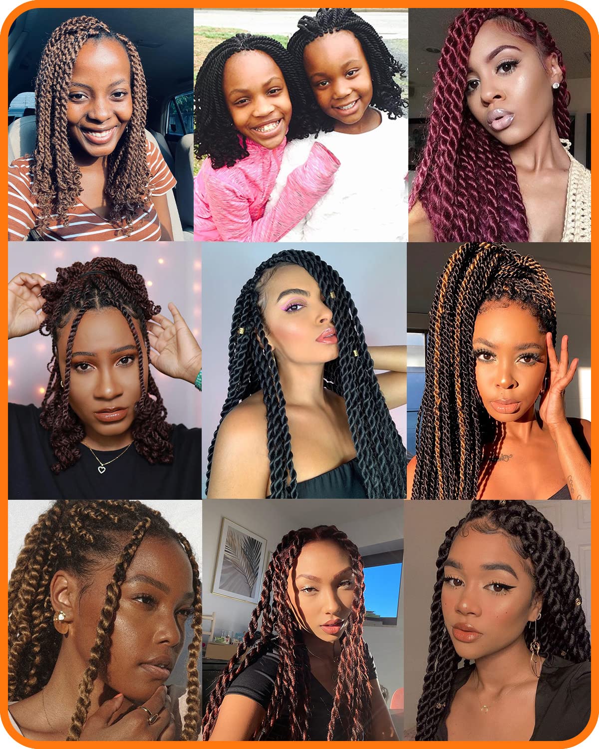 12 Inch Wavy Senegalese Twist Crochet Hair for Black Women 6 Packs Braids Wavy Ends Synthetic Hair Extension Curly Crochet Twist Braiding Hair (T27#, 12 Inch)